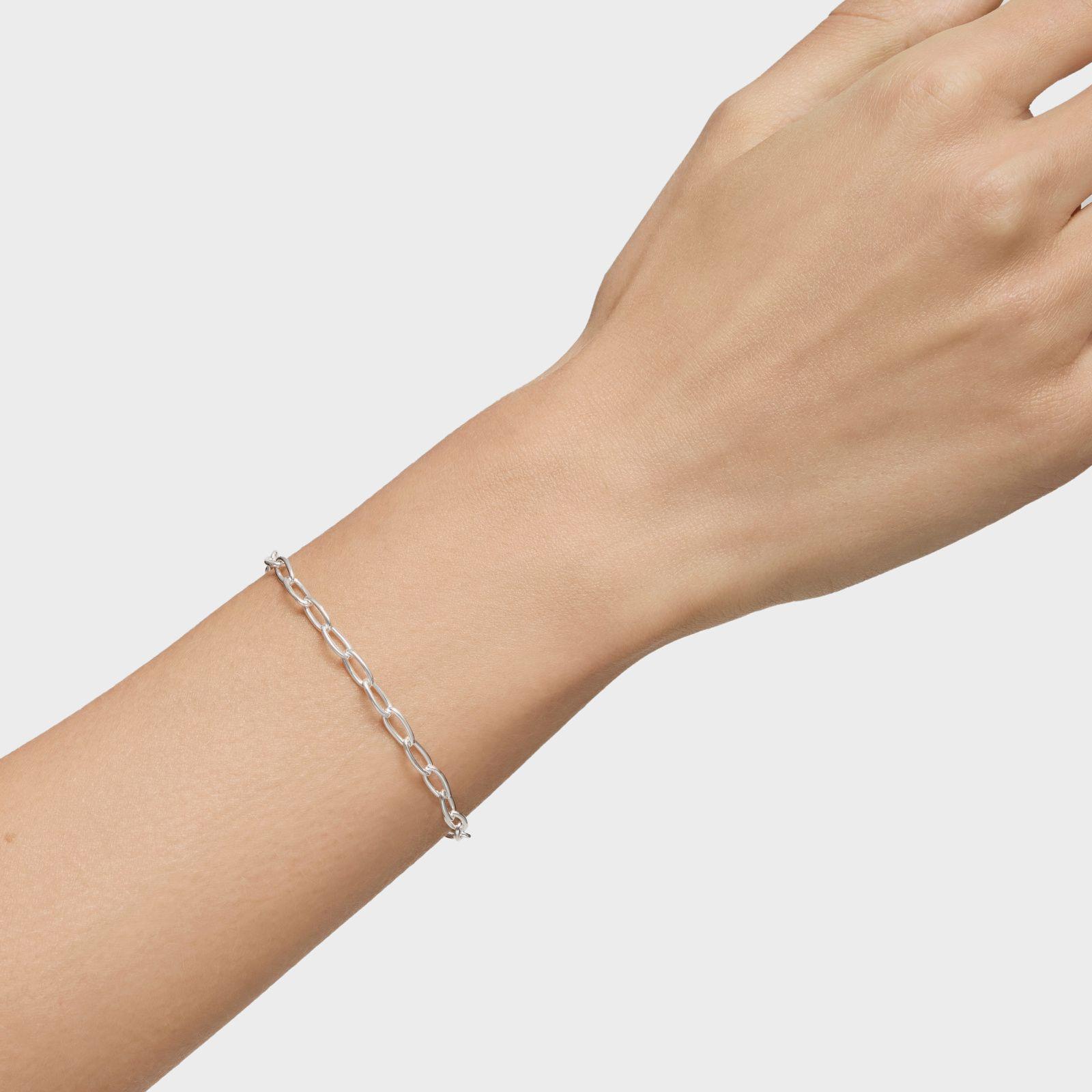 Pulsera cadena de plata Hold Oval-3