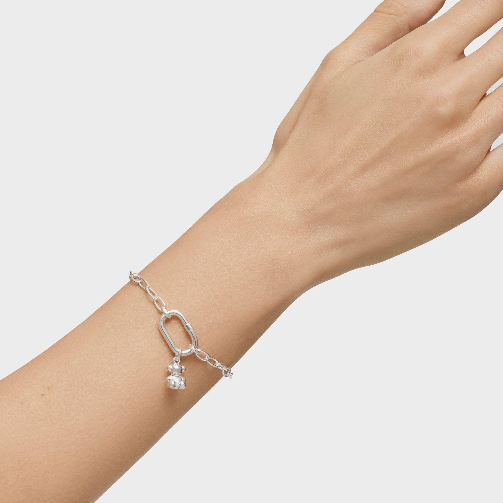 Pulsera cadena de plata Hold Oval-5