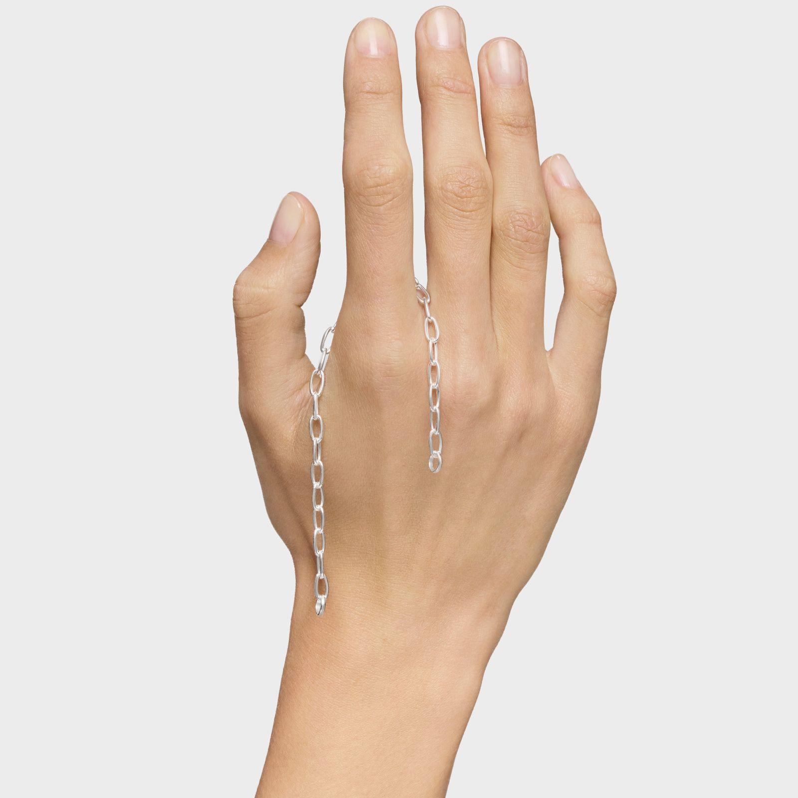 Pulsera cadena de plata Hold Oval-7