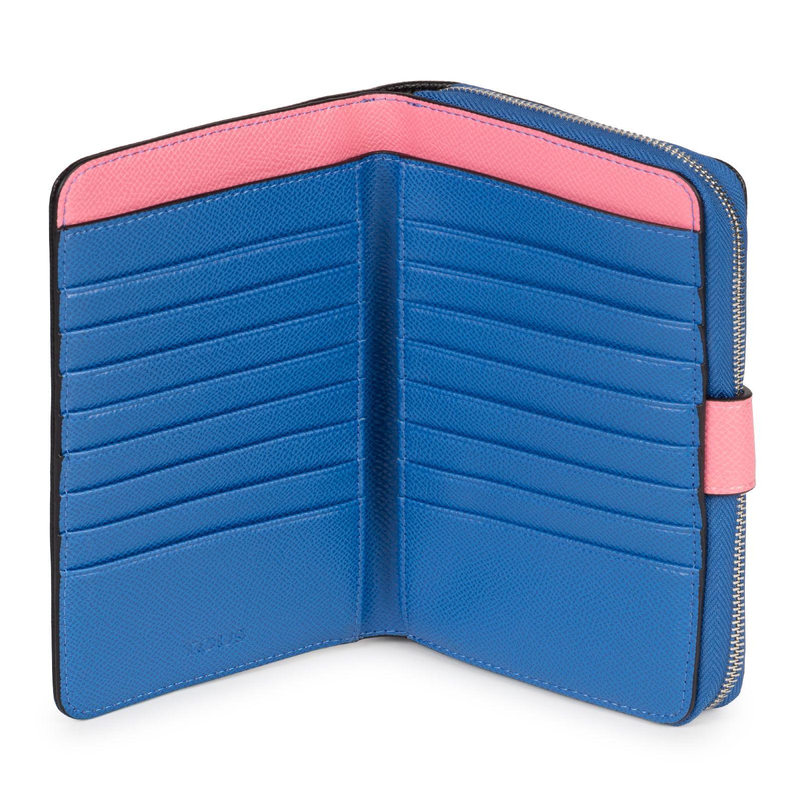 Billetera mediana New Dubai negro y azul Tous-2