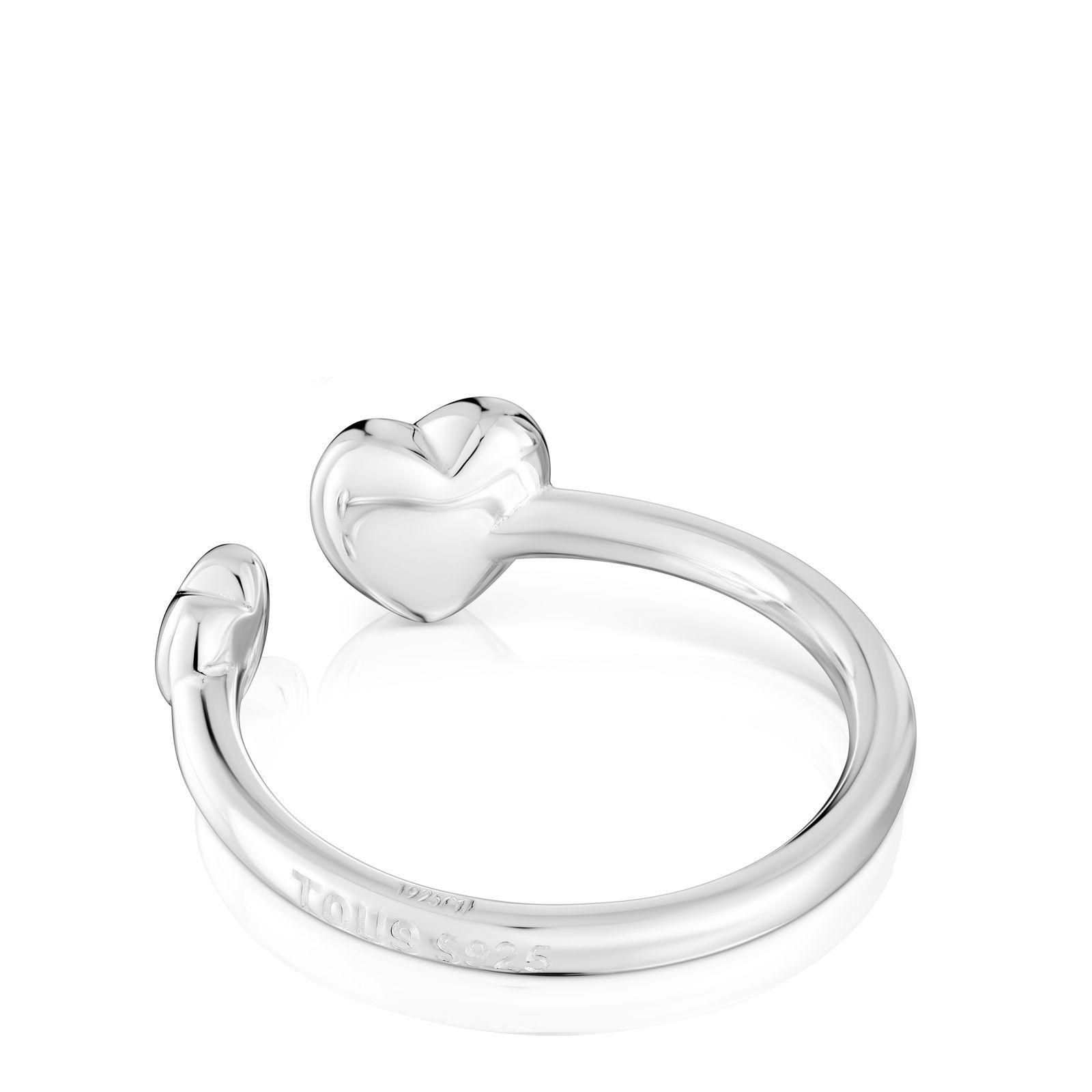 Anillo pequeño abierto de plata corazón My Other Half-2