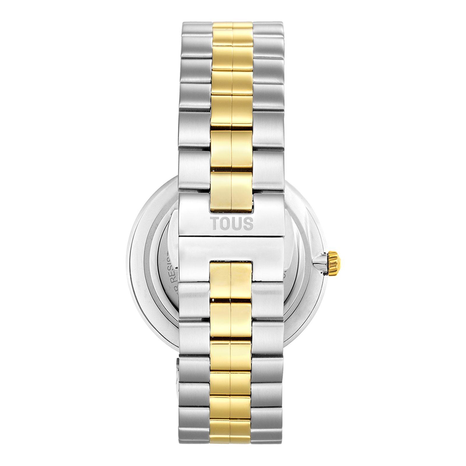 Reloj analógico con brazalete de acero IPG dorado S-Band-2