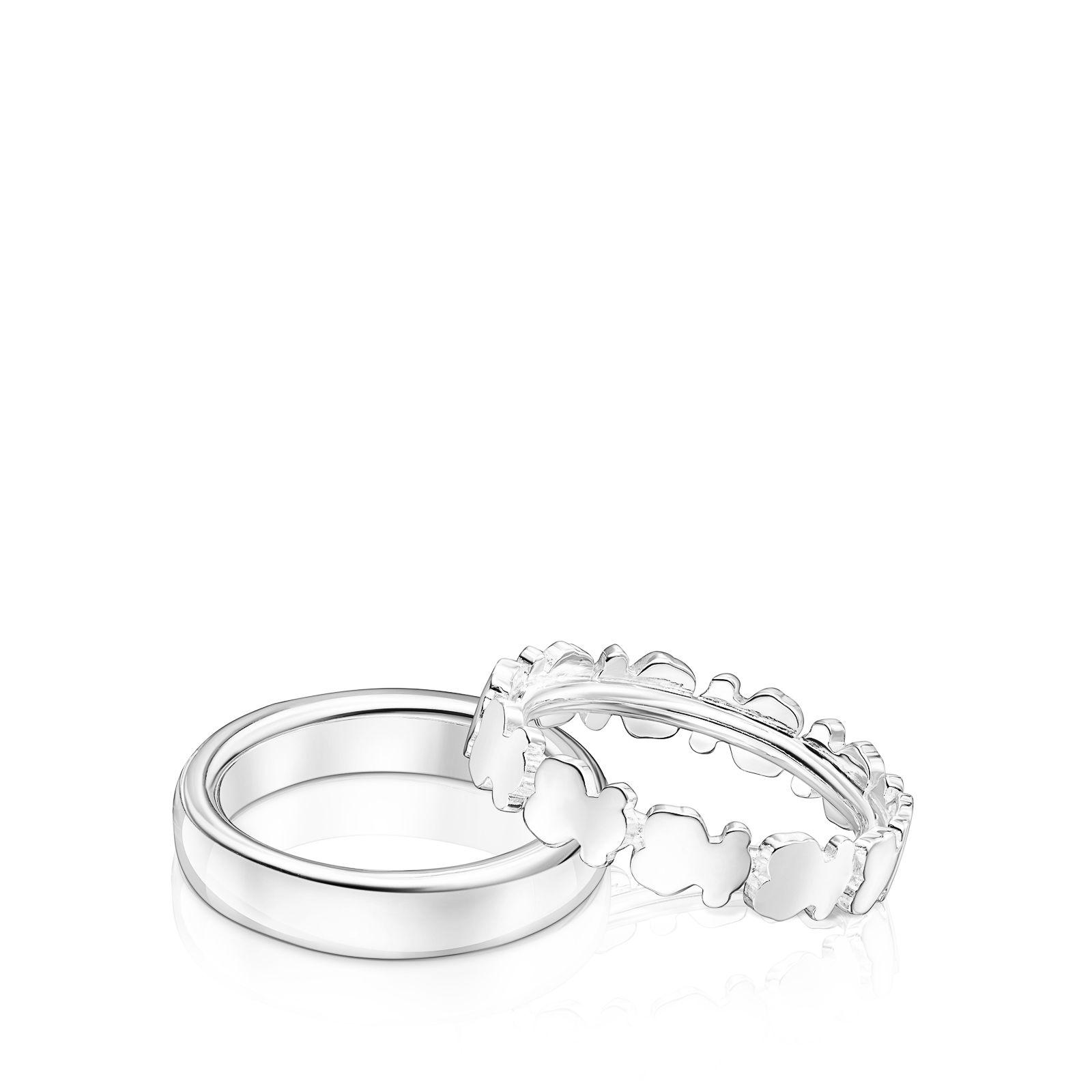 Pack de Anillos Straight de plata TOUS-1