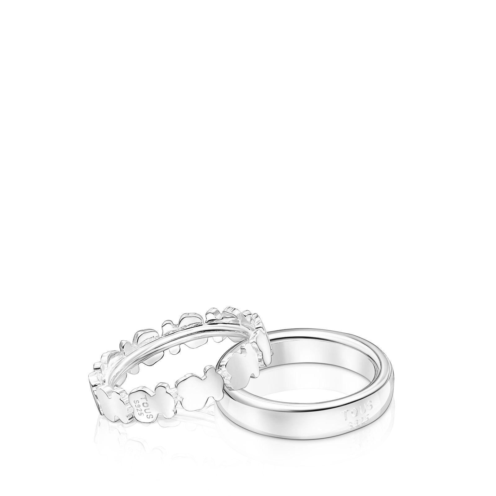 Pack de Anillos Straight de plata TOUS-2
