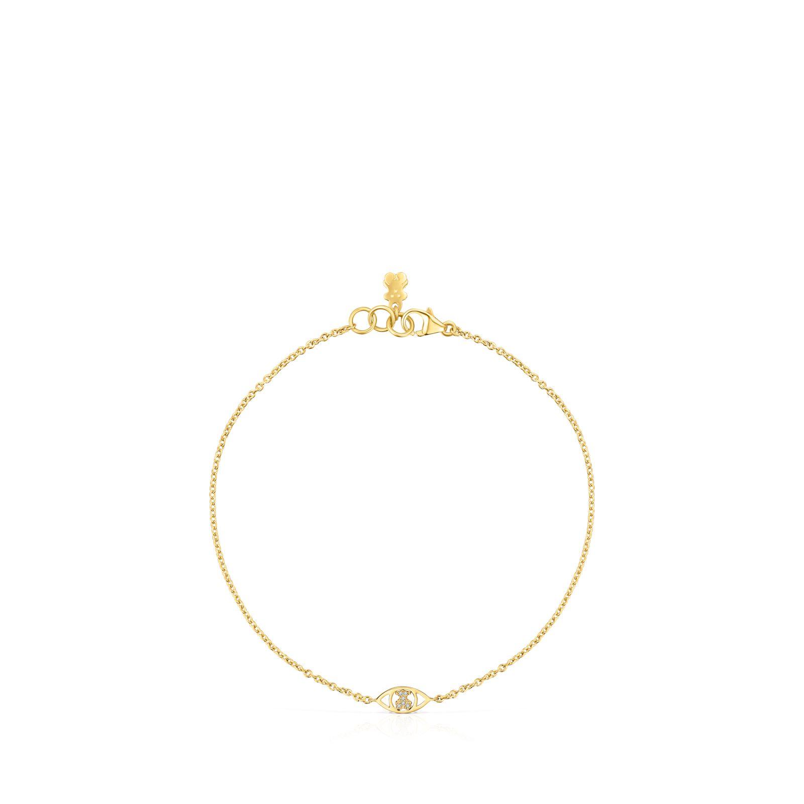 Pulsera TOUS Good Vibes ojo de oro y diamantes-1