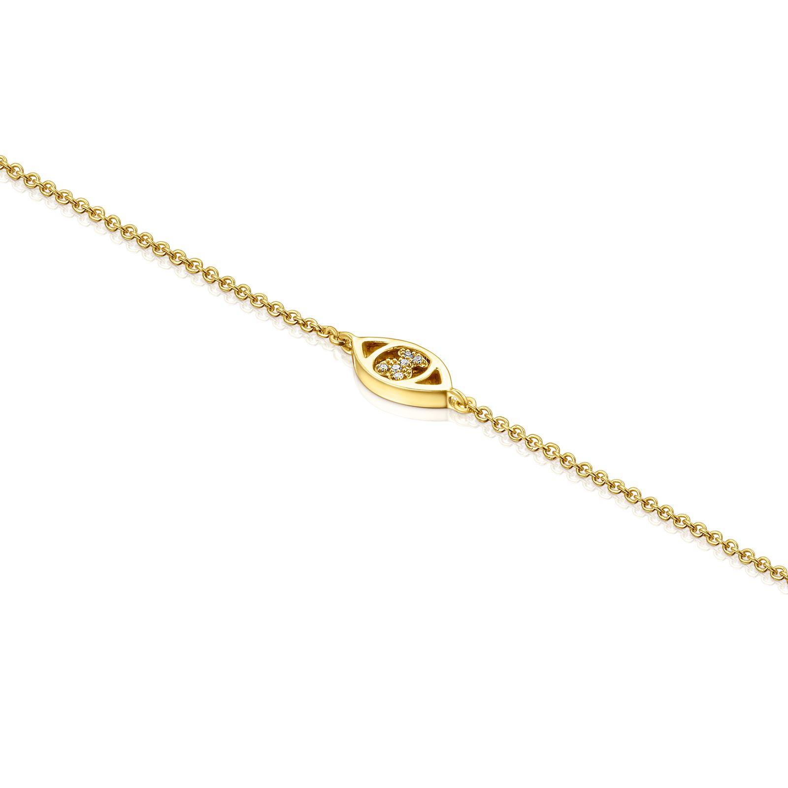 Pulsera TOUS Good Vibes ojo de oro y diamantes-2