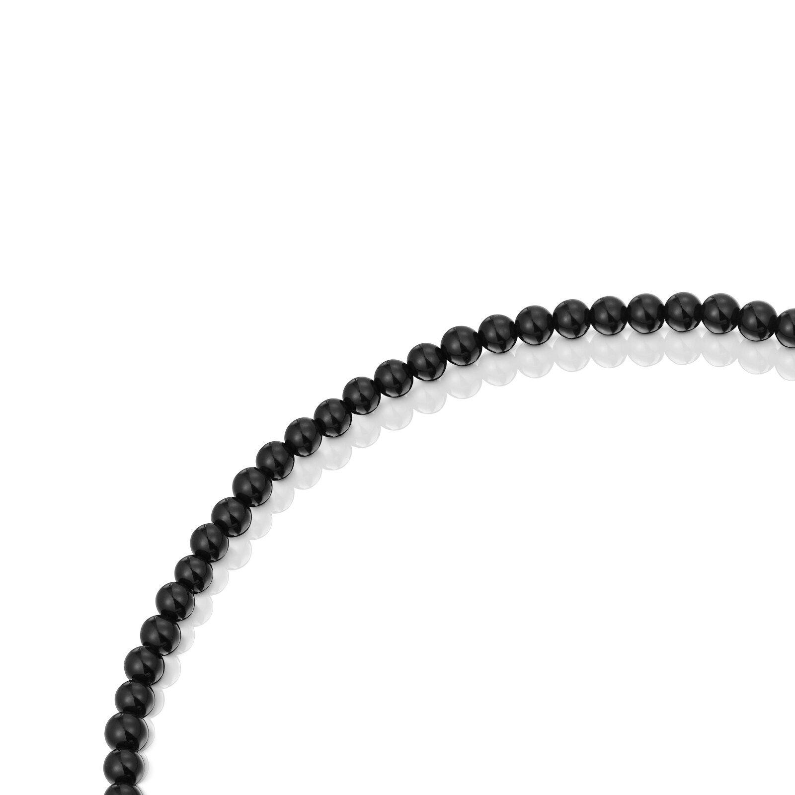 Collar corto con baño de oro 18 kt sobre plata y ónix TOUS Hold Oval-2