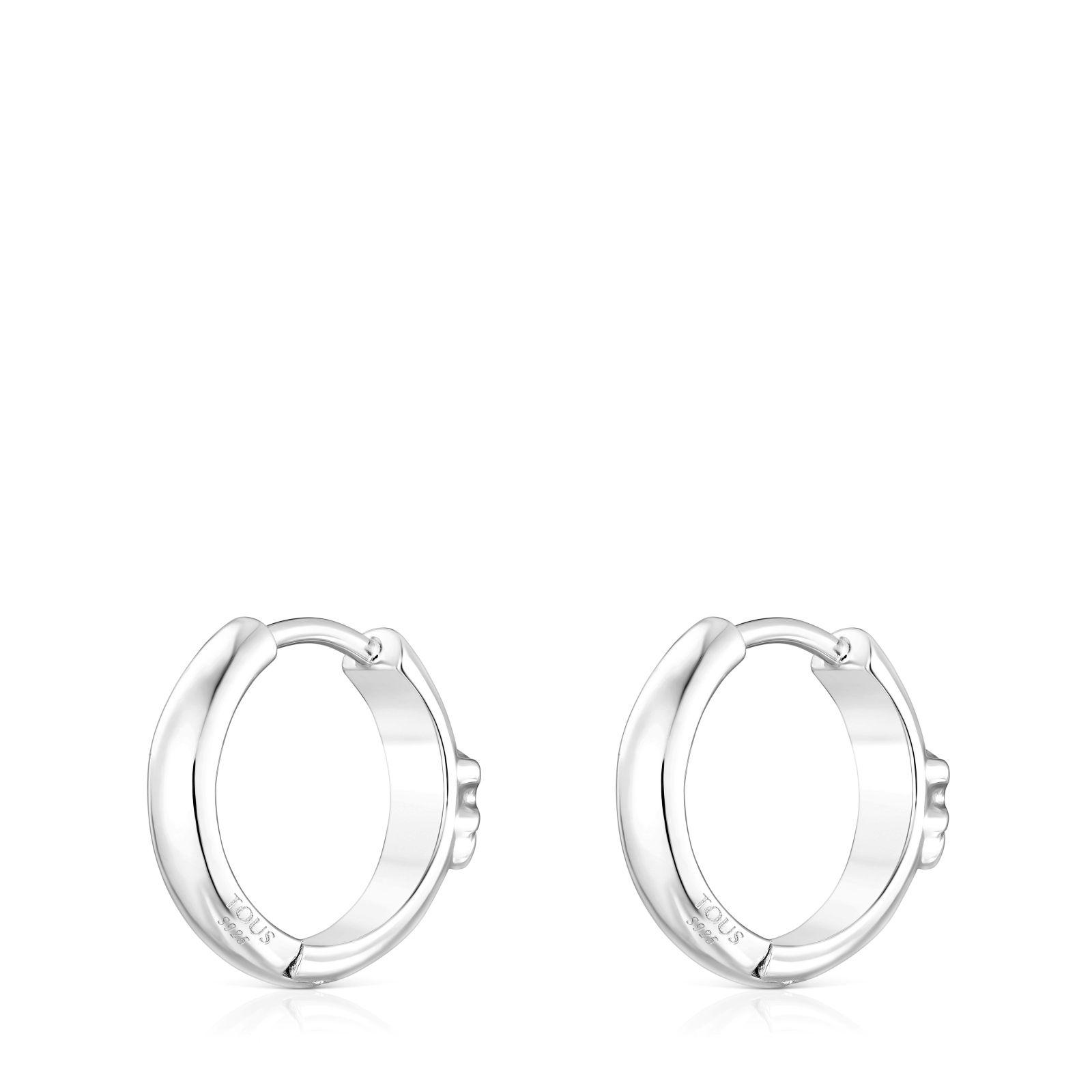 Aros oso de plata Basics-2
