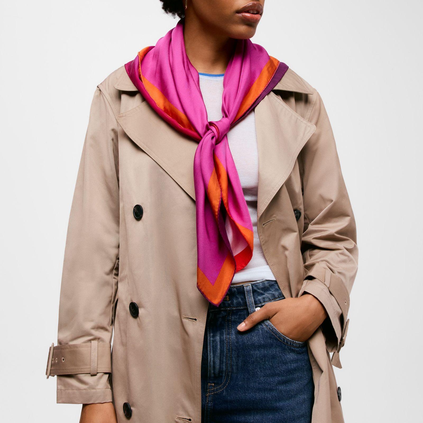 Pañuelo cuadrado naranja TOUS Double Way Gradient-3