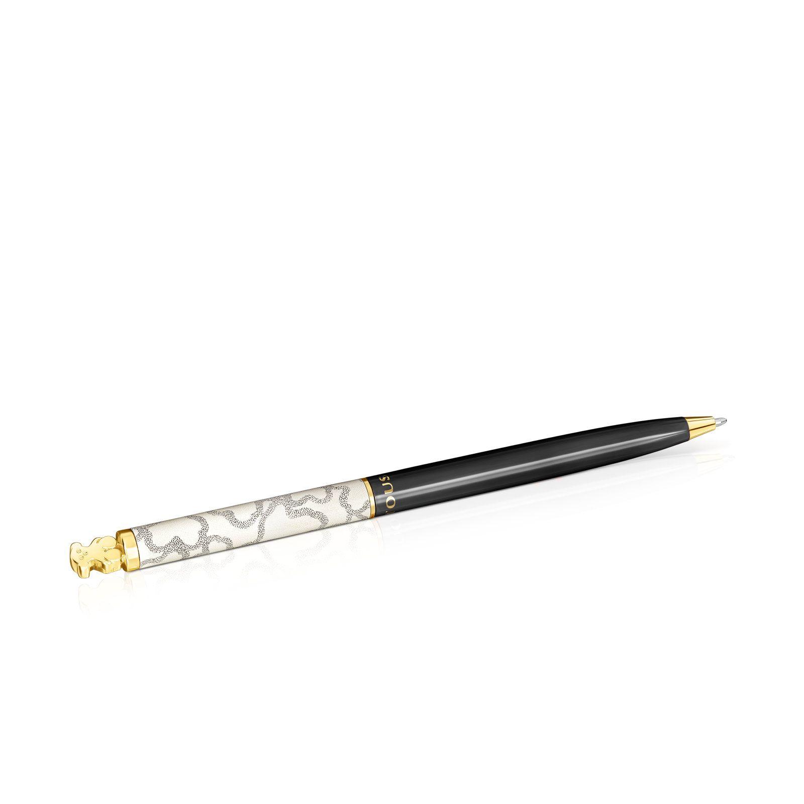 Bolígrafo de acero IP dorado lacado en negro TOUS Kaos-2