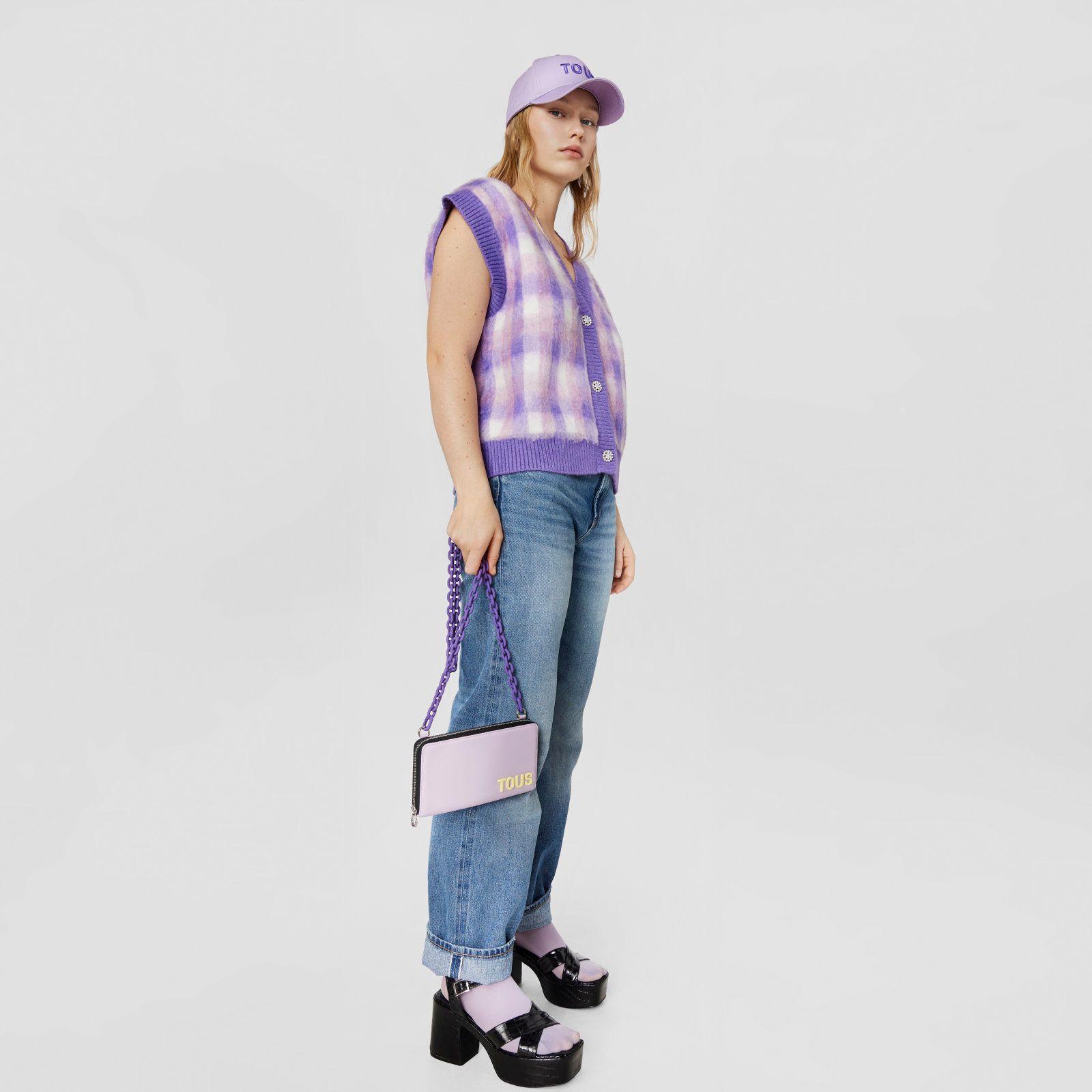 Billetera colgante con portamóvil malva TOUS Carol-3