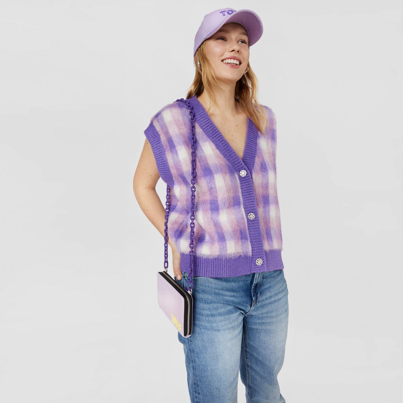 Billetera colgante con portamóvil malva TOUS Carol-4