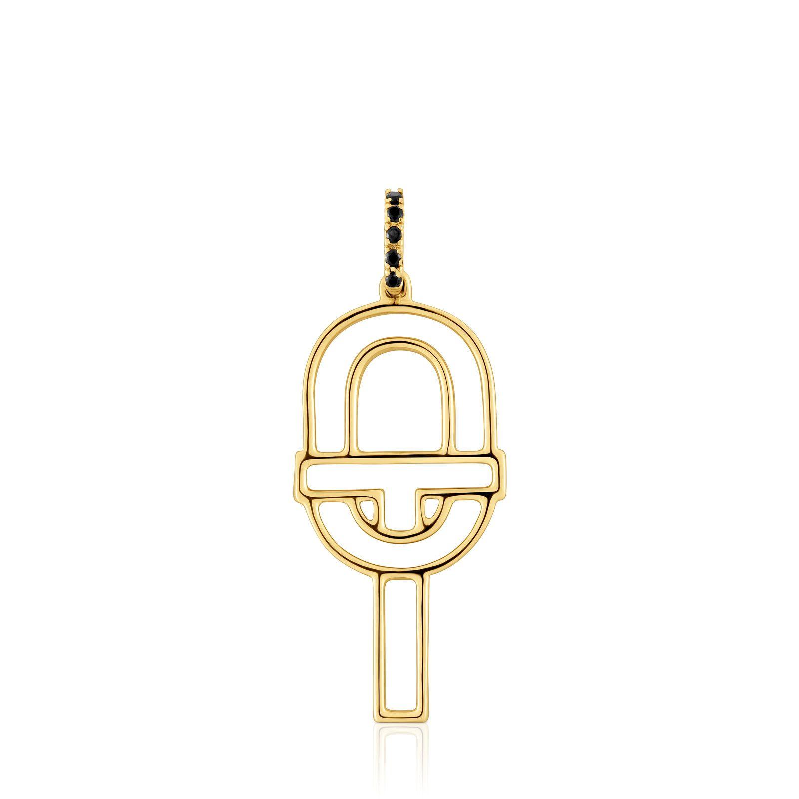 Colgante mediano de oro silueta y espinelas TOUS MANIFESTO-0