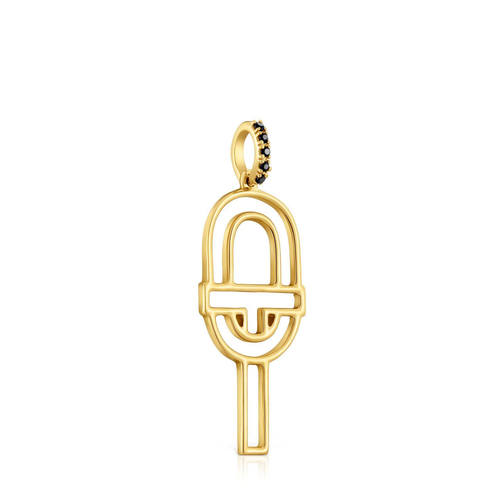 Colgante mediano de oro silueta y espinelas TOUS MANIFESTO-1