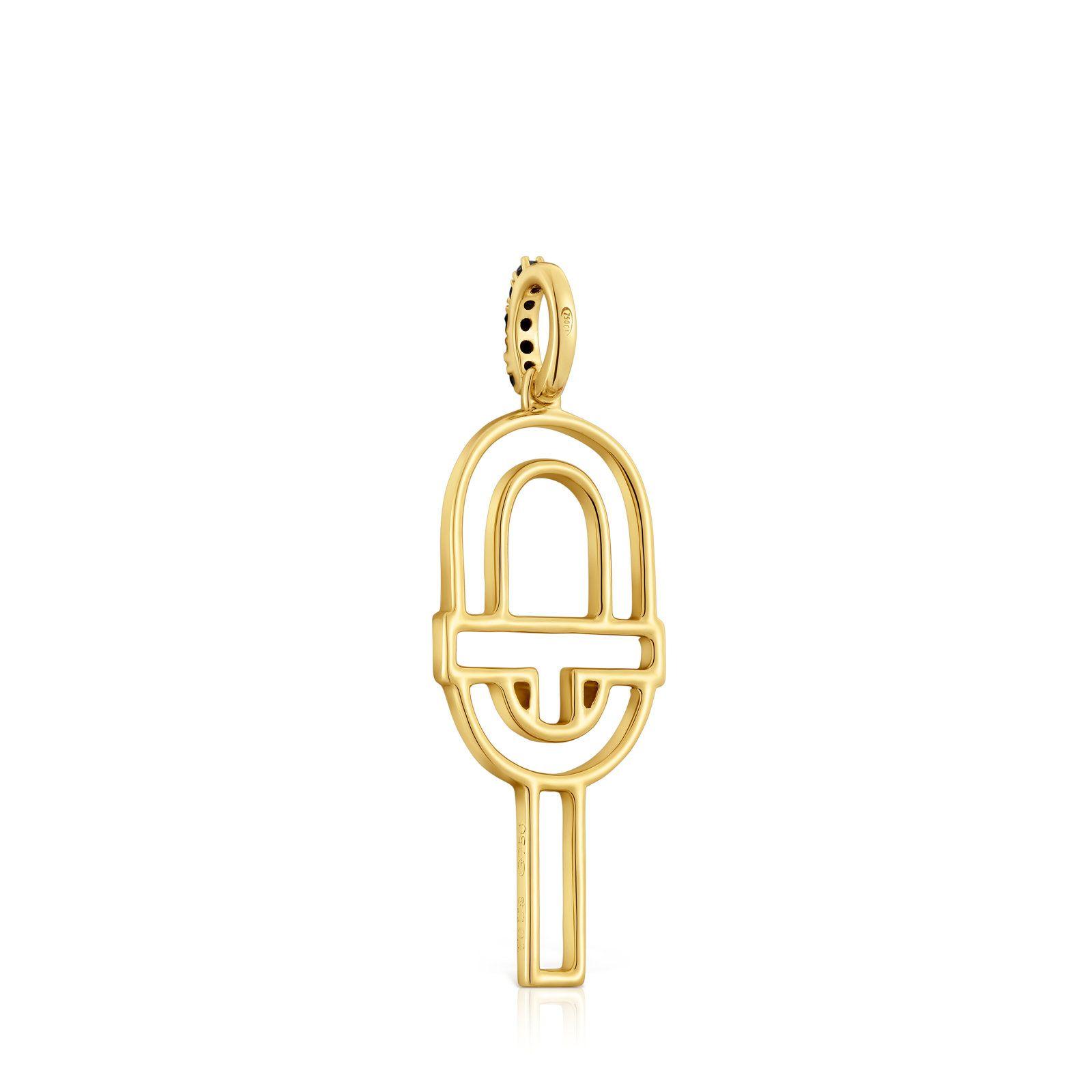 Colgante mediano de oro silueta y espinelas TOUS MANIFESTO-2