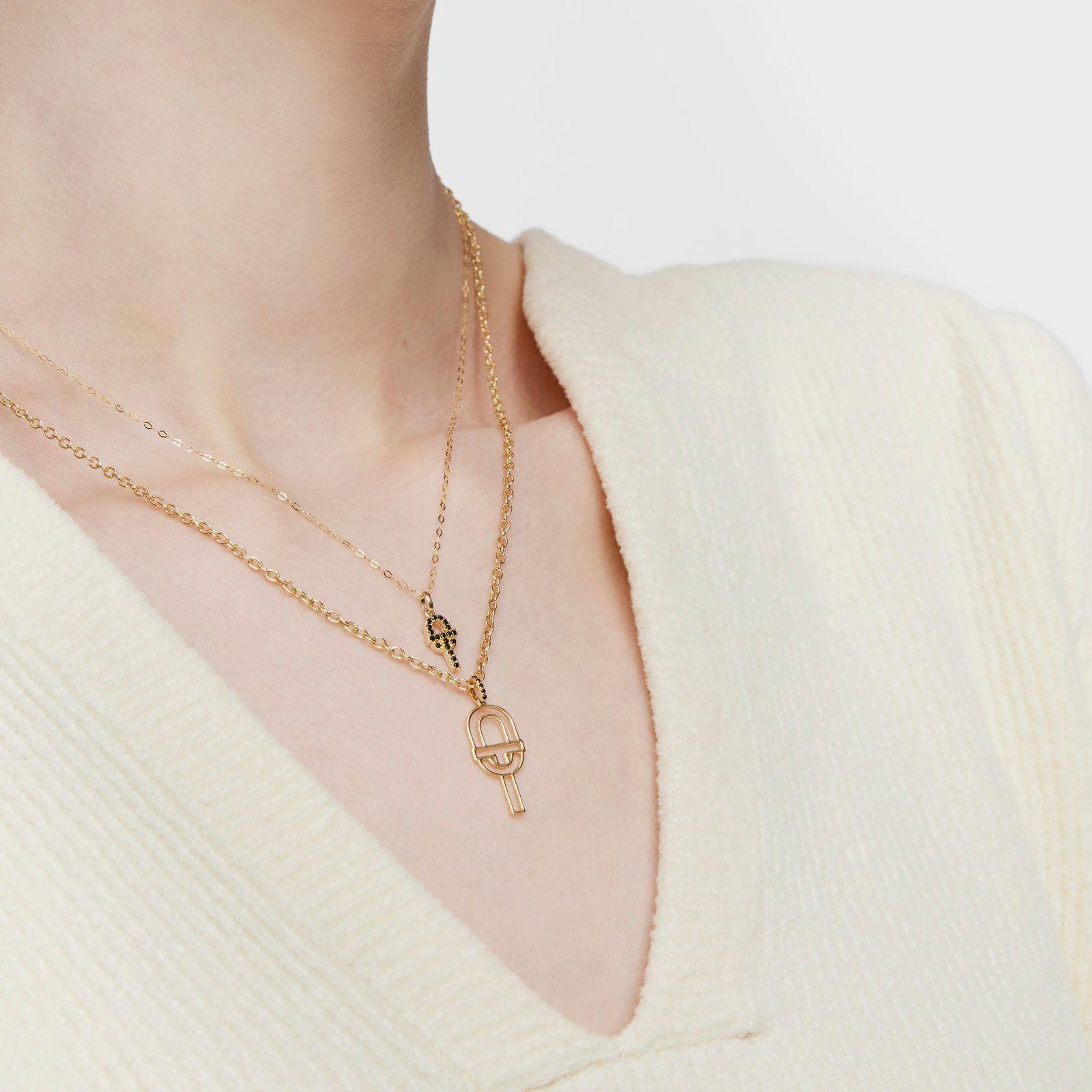 Colgante mediano de oro silueta y espinelas TOUS MANIFESTO-4