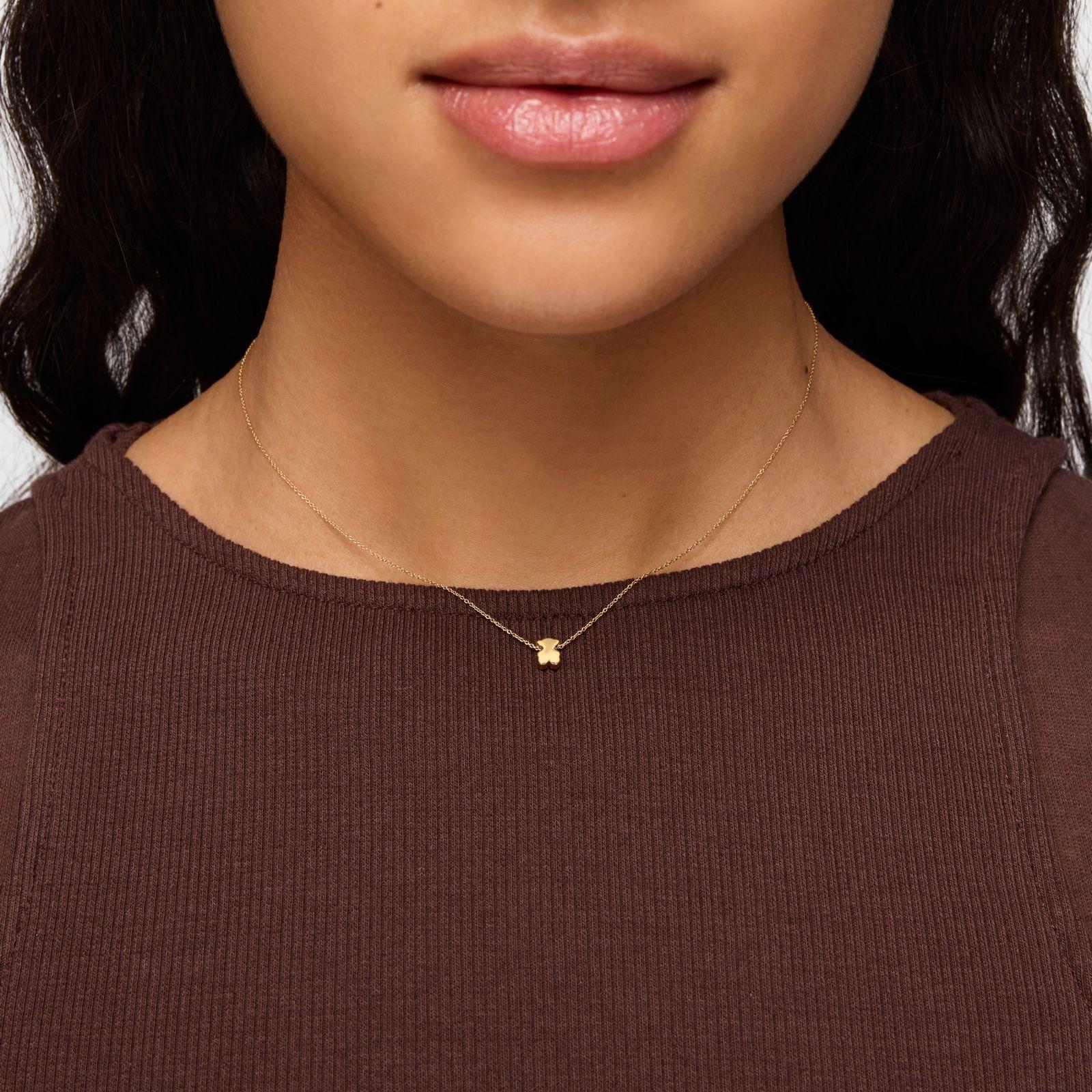 Collar corto de oro con motivo oso 6 mm Sweet Dolls-5
