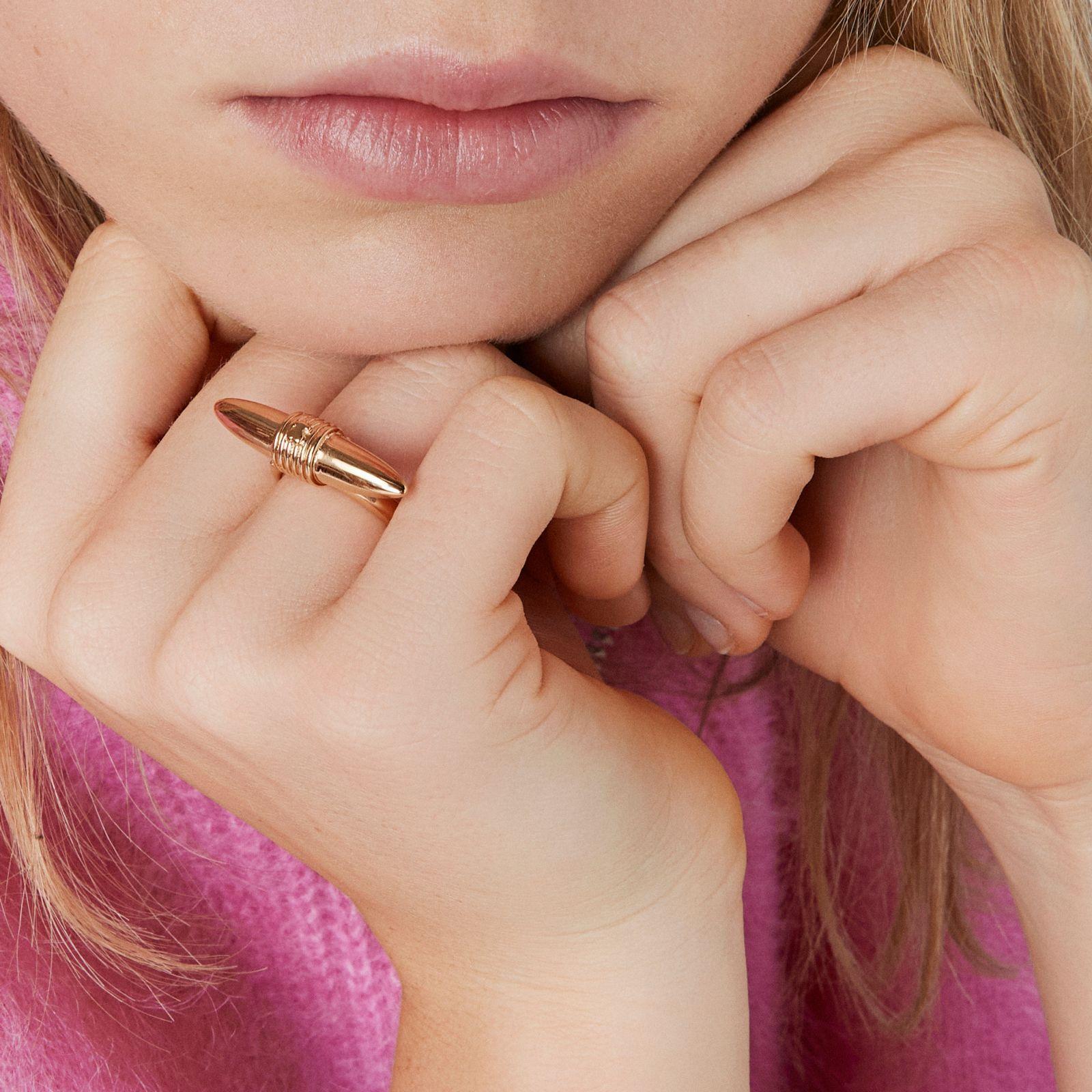 Anillo con baño de oro 18 kt sobre plata Lure-5