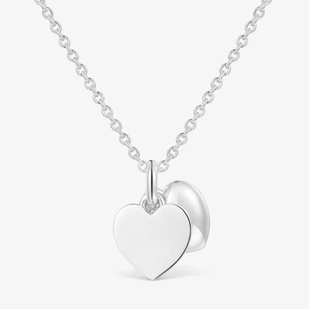 Collar de plata doble corazón 9 mm TOUS Flechazo-2