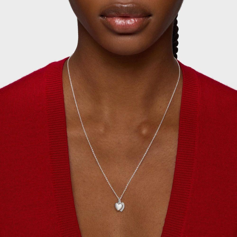 Collar de plata doble corazón 9 mm TOUS Flechazo-5