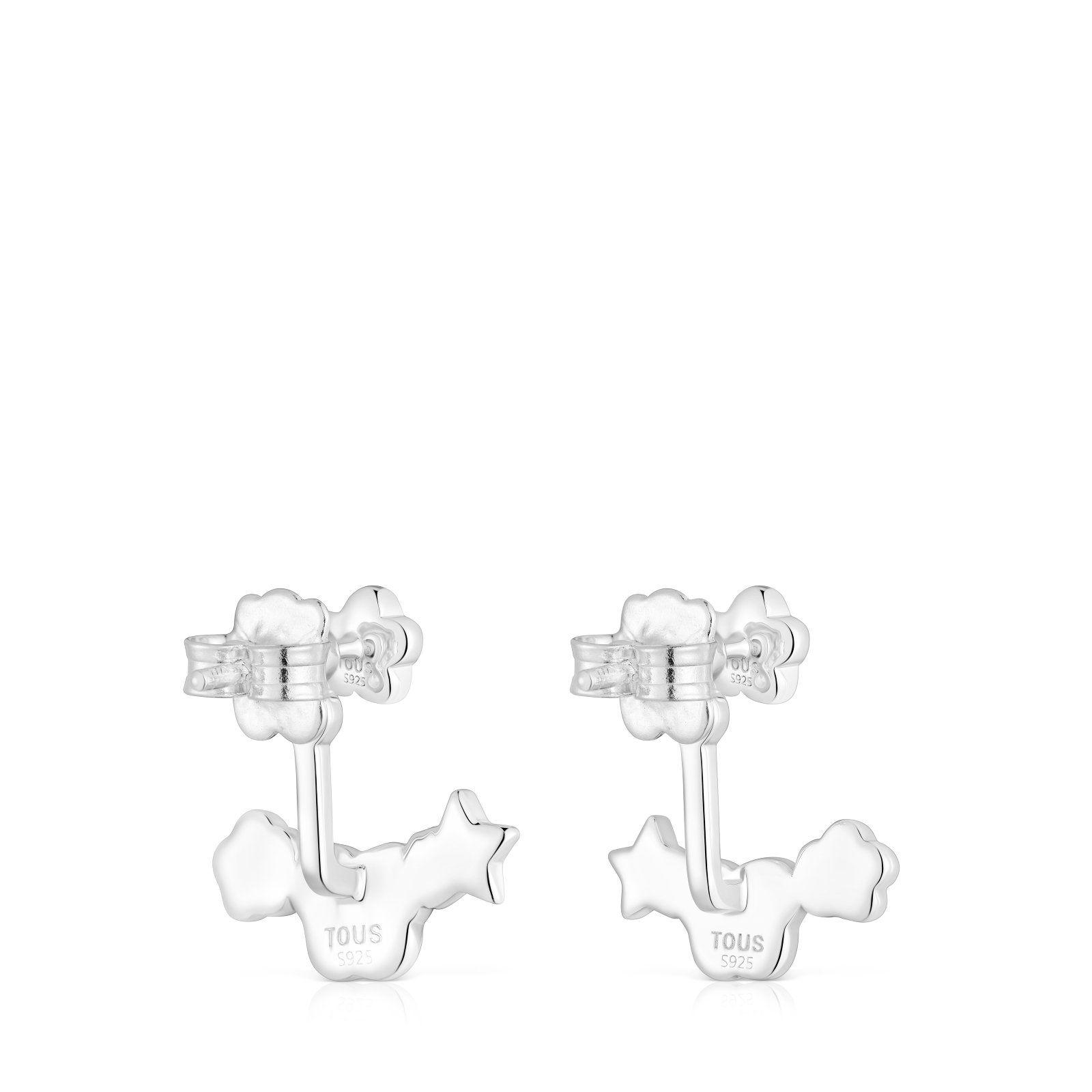 Aros de plata y gemas Bold Motif-2