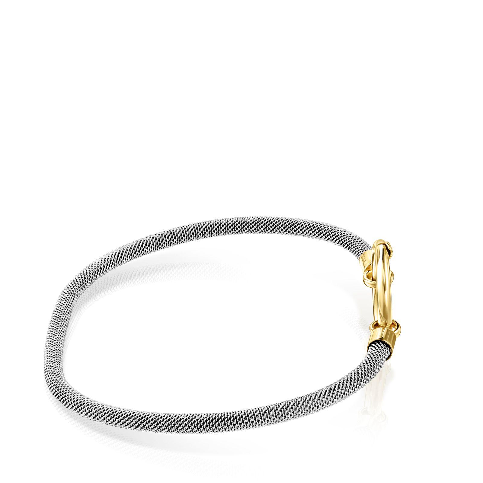 Pulsera Tous Hold de Oro y Acero-2