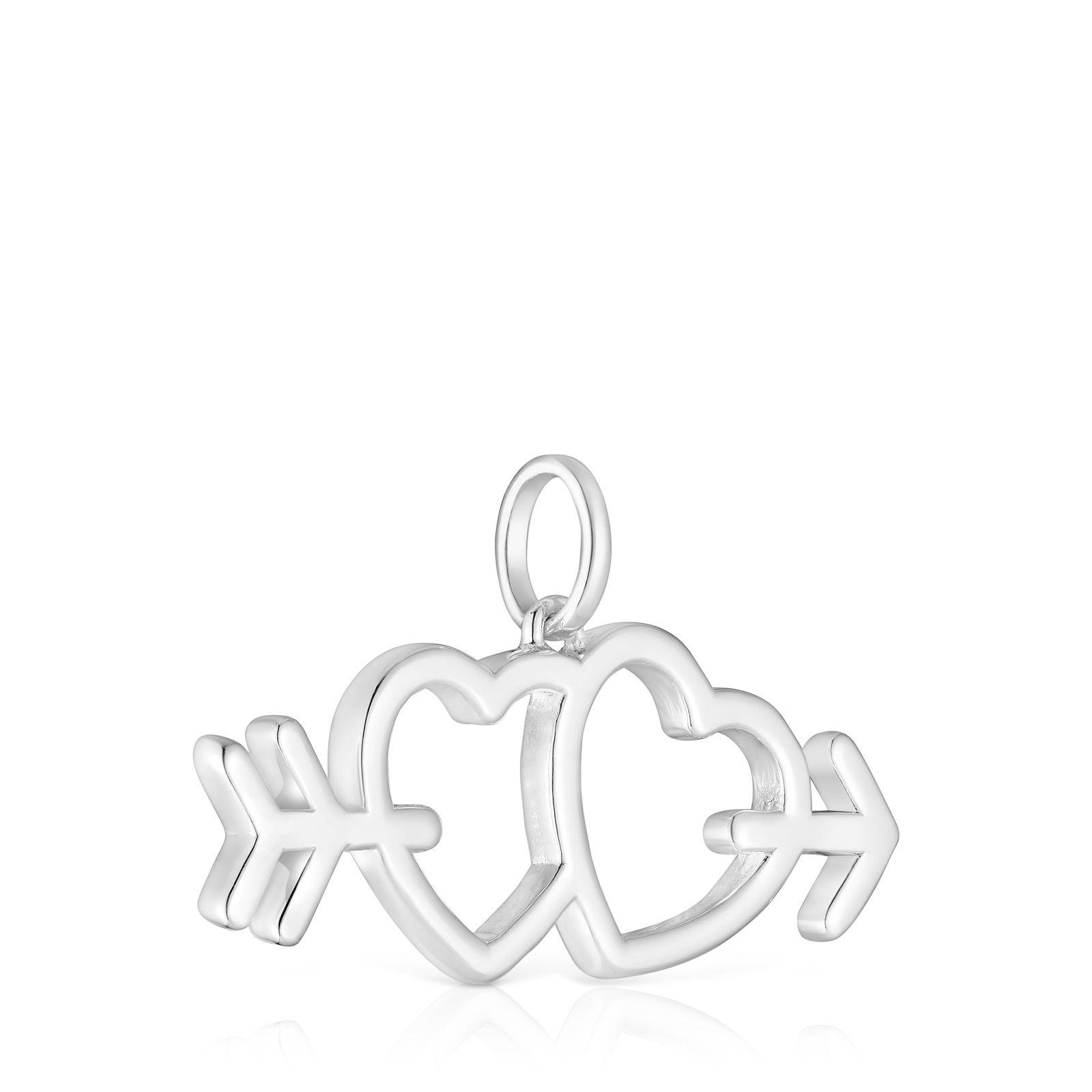 Colgante de plata motivos flecha/corazón Medallions-2