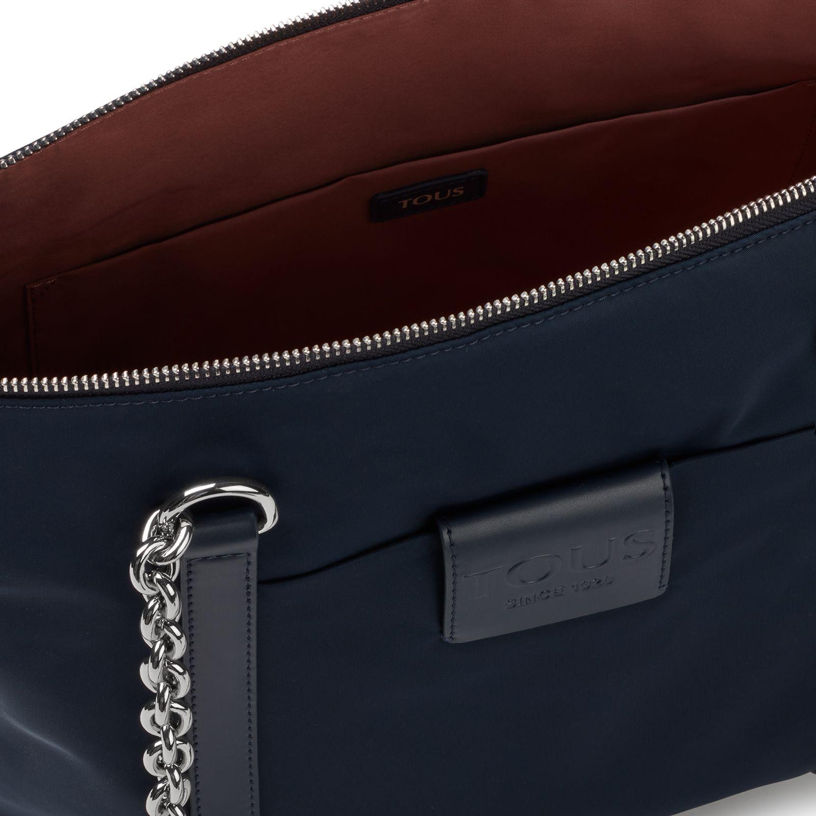 Capazo grande Empire Soft Chain azul marino-2