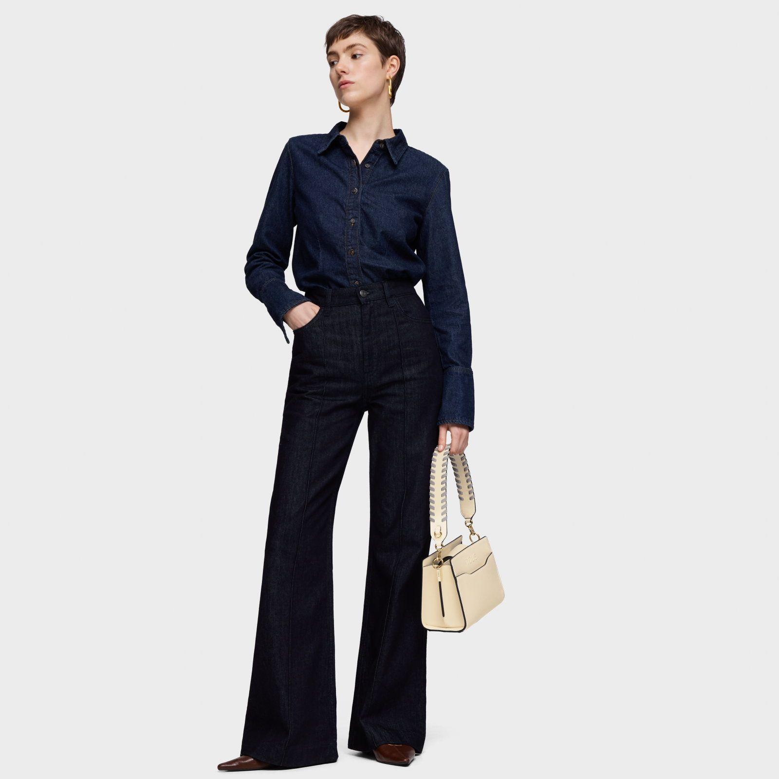 Shopper pequeño beige Audree Saffiano-5