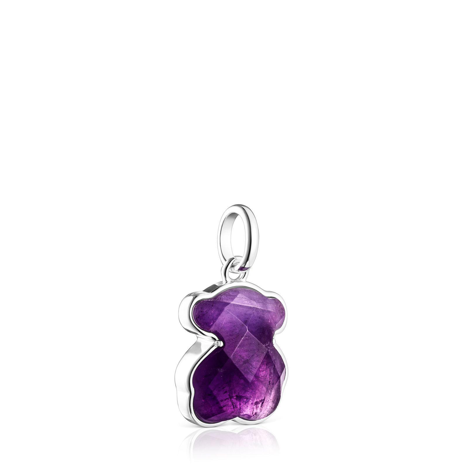 Colgante Icon Color de plata y amatista-1