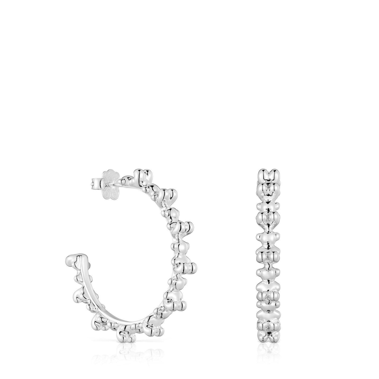 Aros aro de plata motivos oso Bold Bear-0