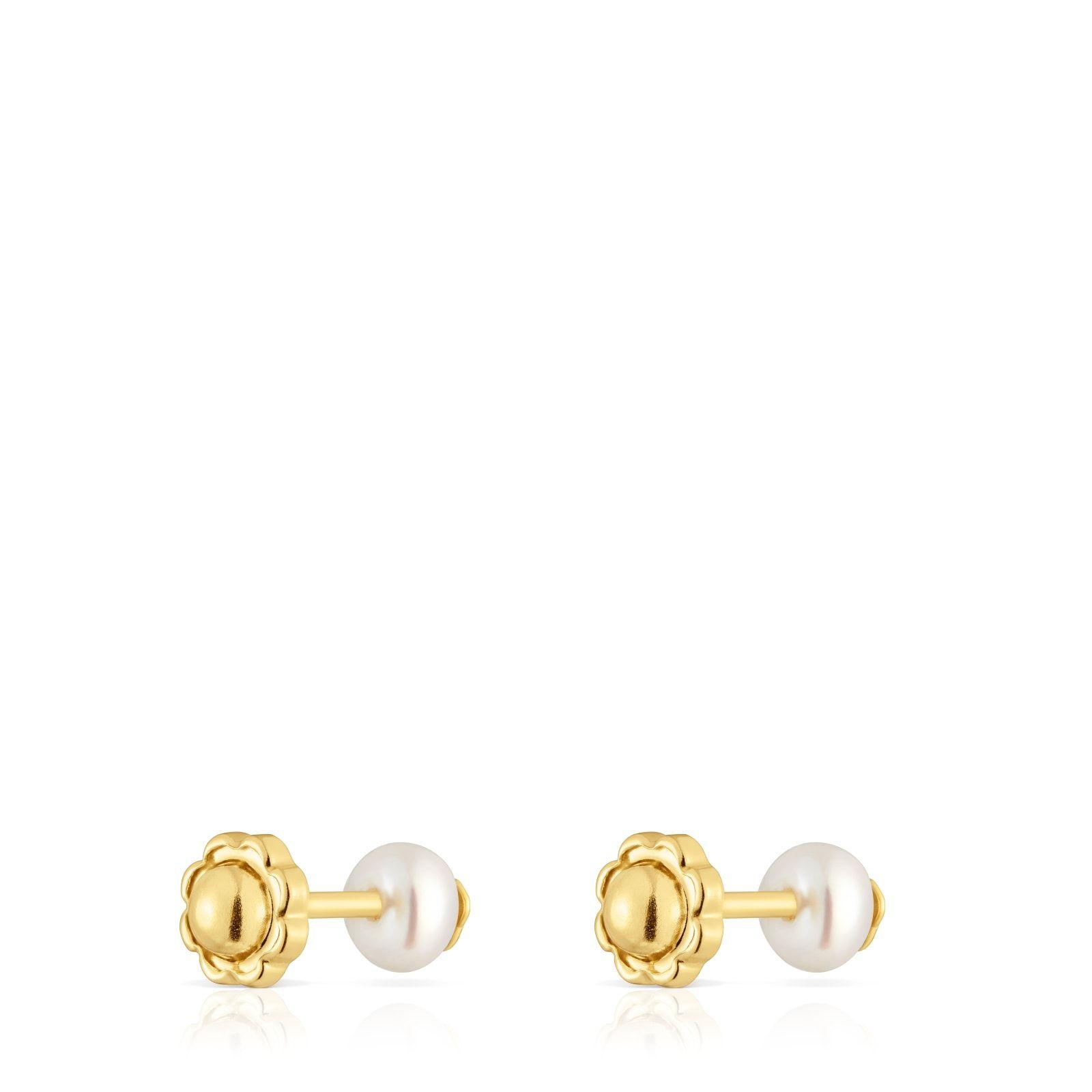 Pendientes de oro y perlas cultivadas Basics-2