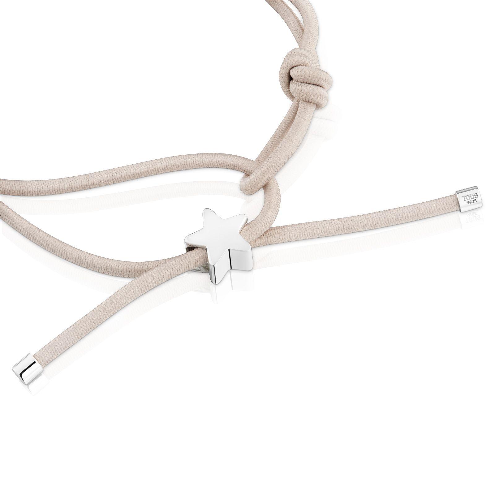 Pulsera elástica gris y estrella de plata Sweet Dolls-2