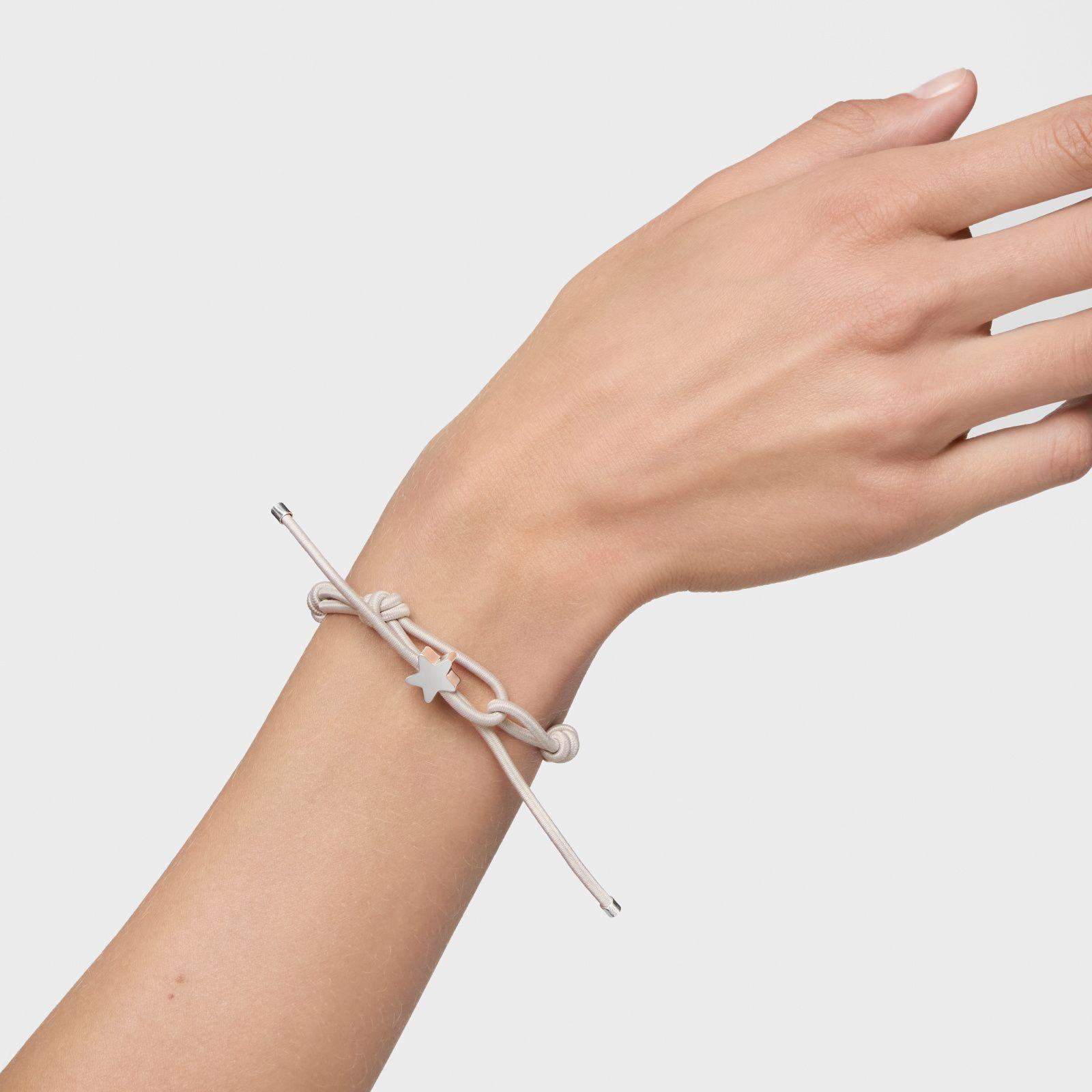 Pulsera elástica gris y estrella de plata Sweet Dolls-6