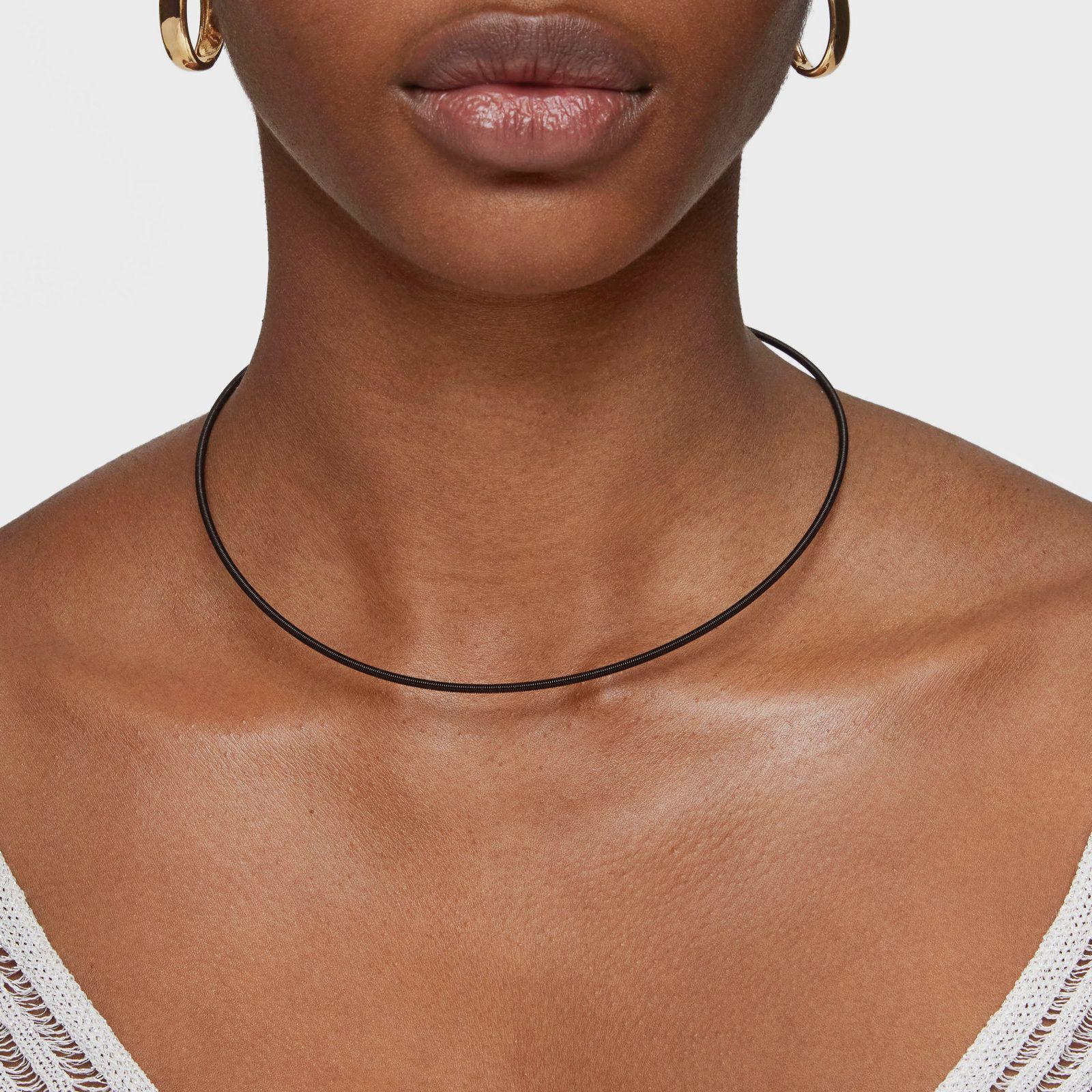 Collar de acero IP negro 2 mm Mesh Tube-4