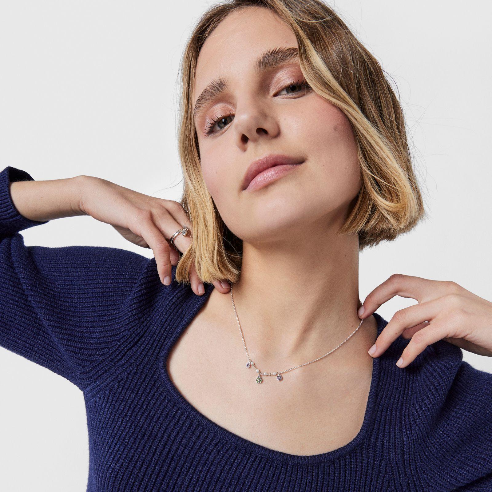 Collar de plata con gemas y perlas New Motif Tous-5