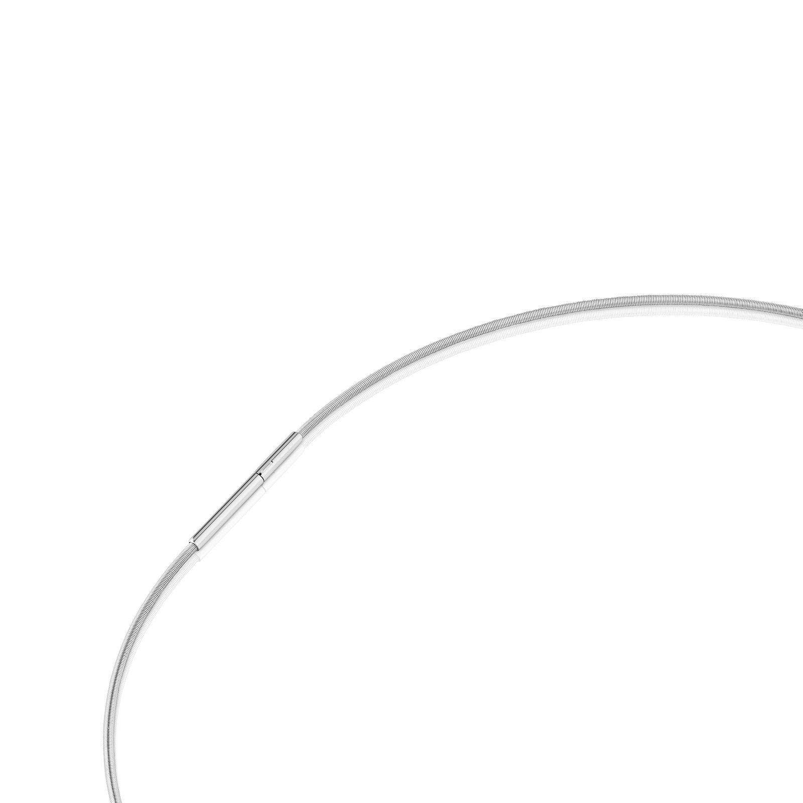 Collar corto de oro y acero motivo oso Mesh Tube-2