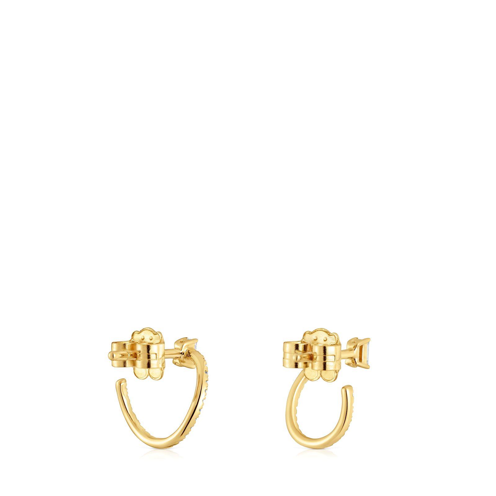 Pendientes medio círculo de oro y diamantes Les Classiques-2