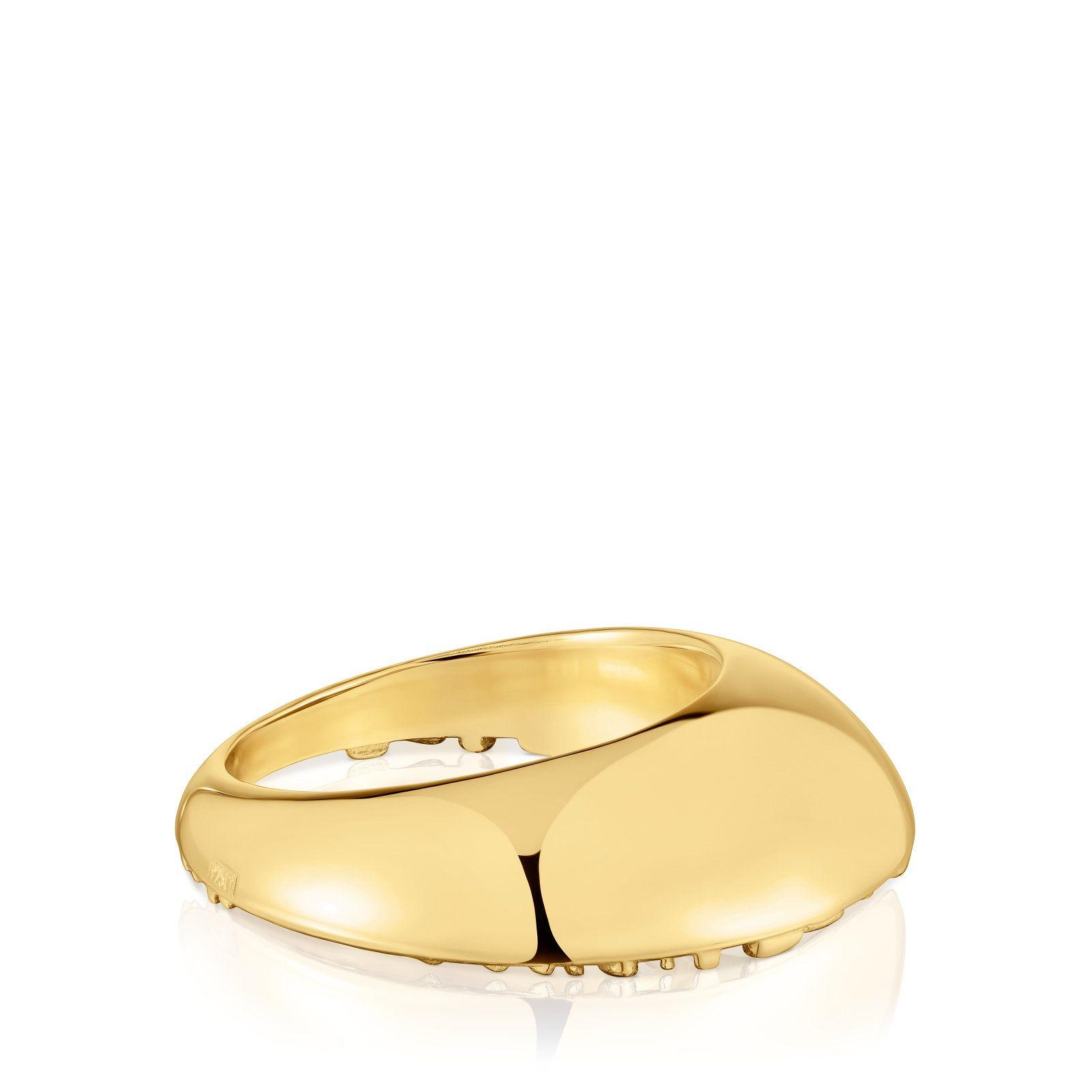 Anillo con baño de oro 18 kt sobre plata Dybe Tous-1
