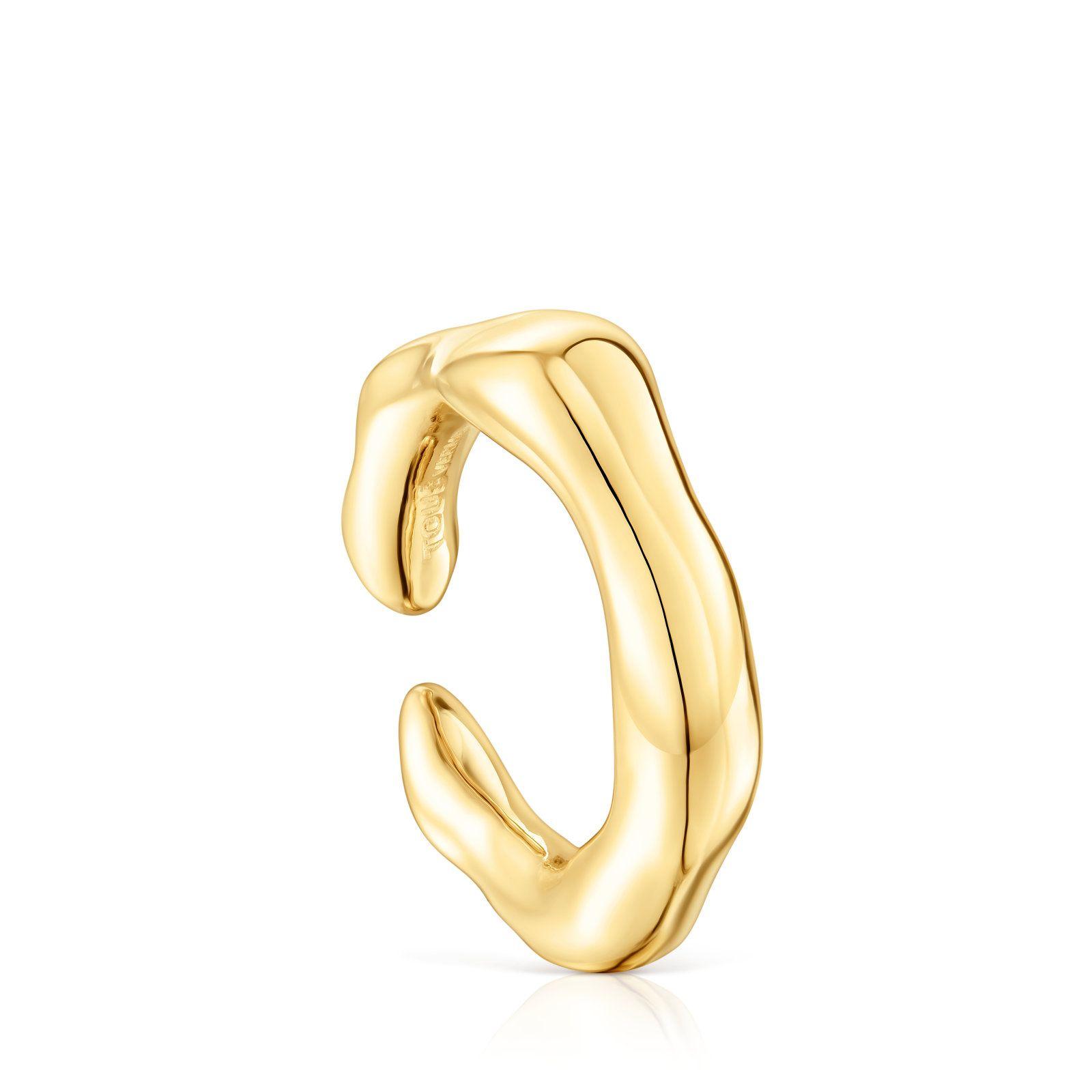 Anillo abierto de plata vermeil Tabit Tous-0