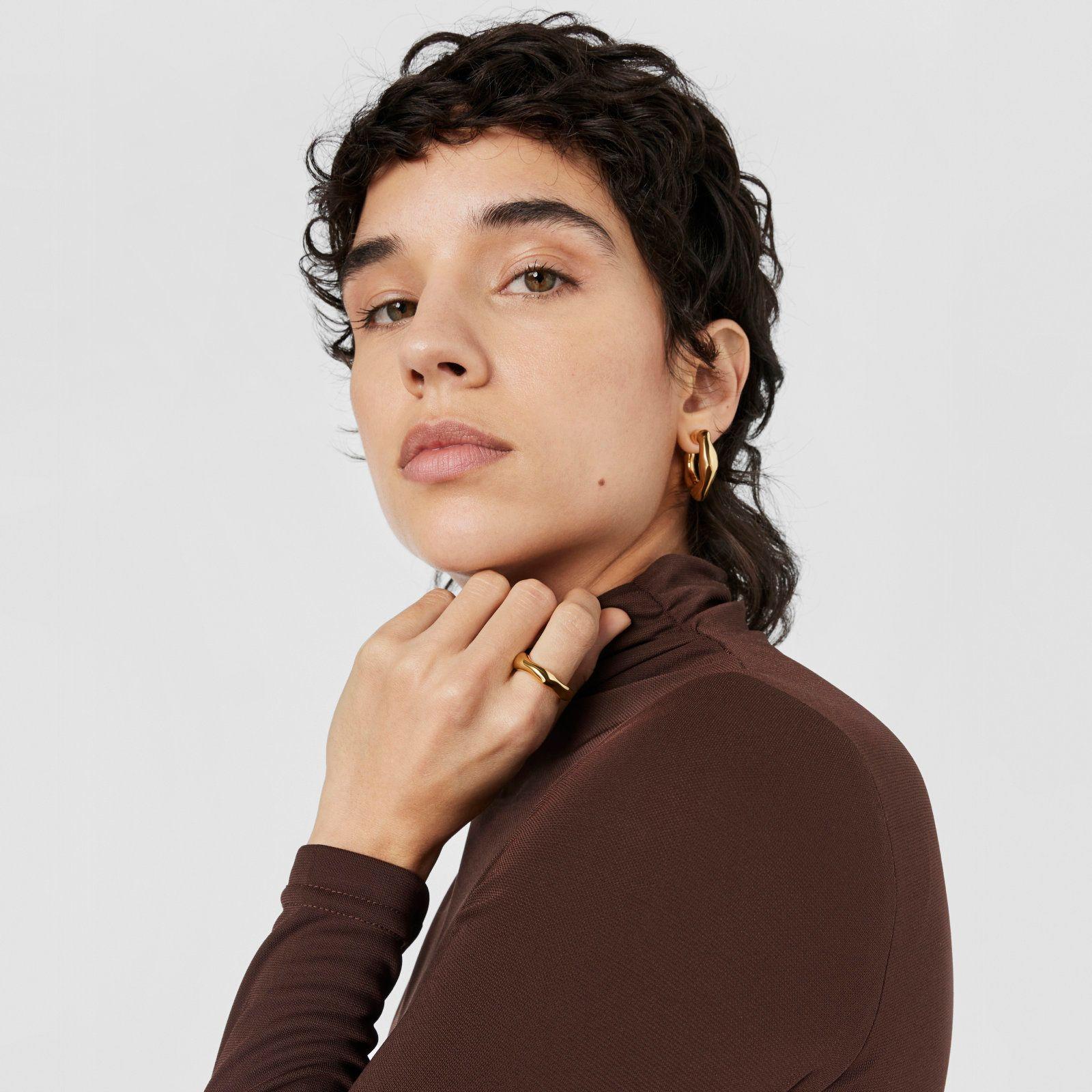 Anillo abierto de plata vermeil Tabit Tous-4