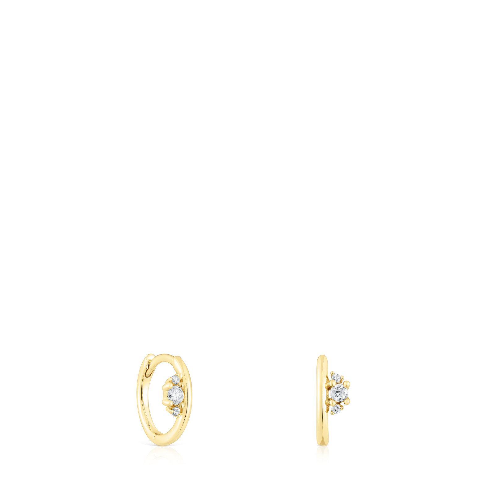 Aros aro de oro y diamantes Les Classiques-0