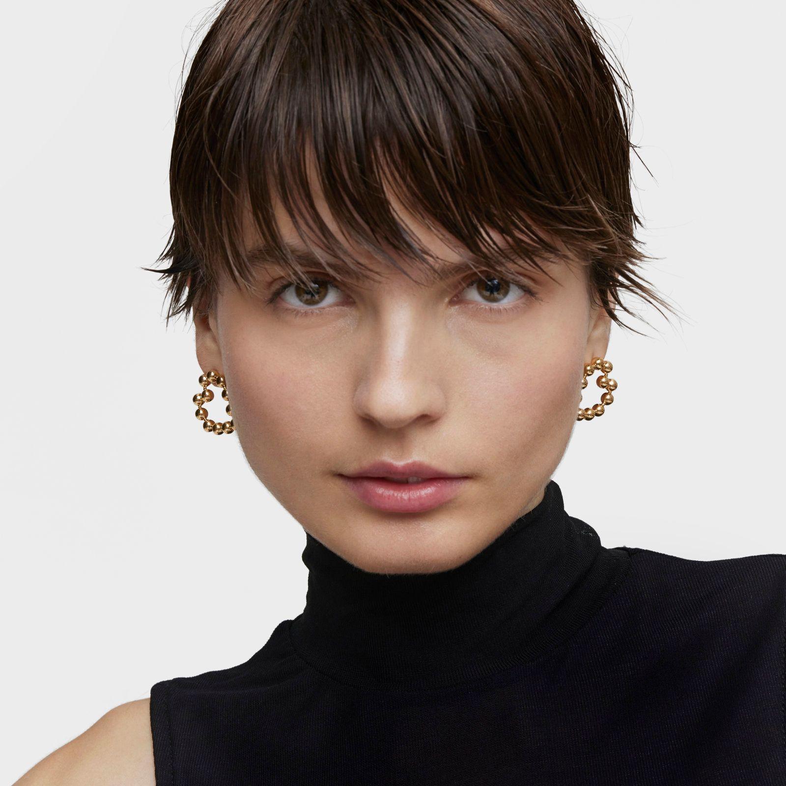 Aros corazón con baño de oro 18 kt sobre plata Sugar Party-2