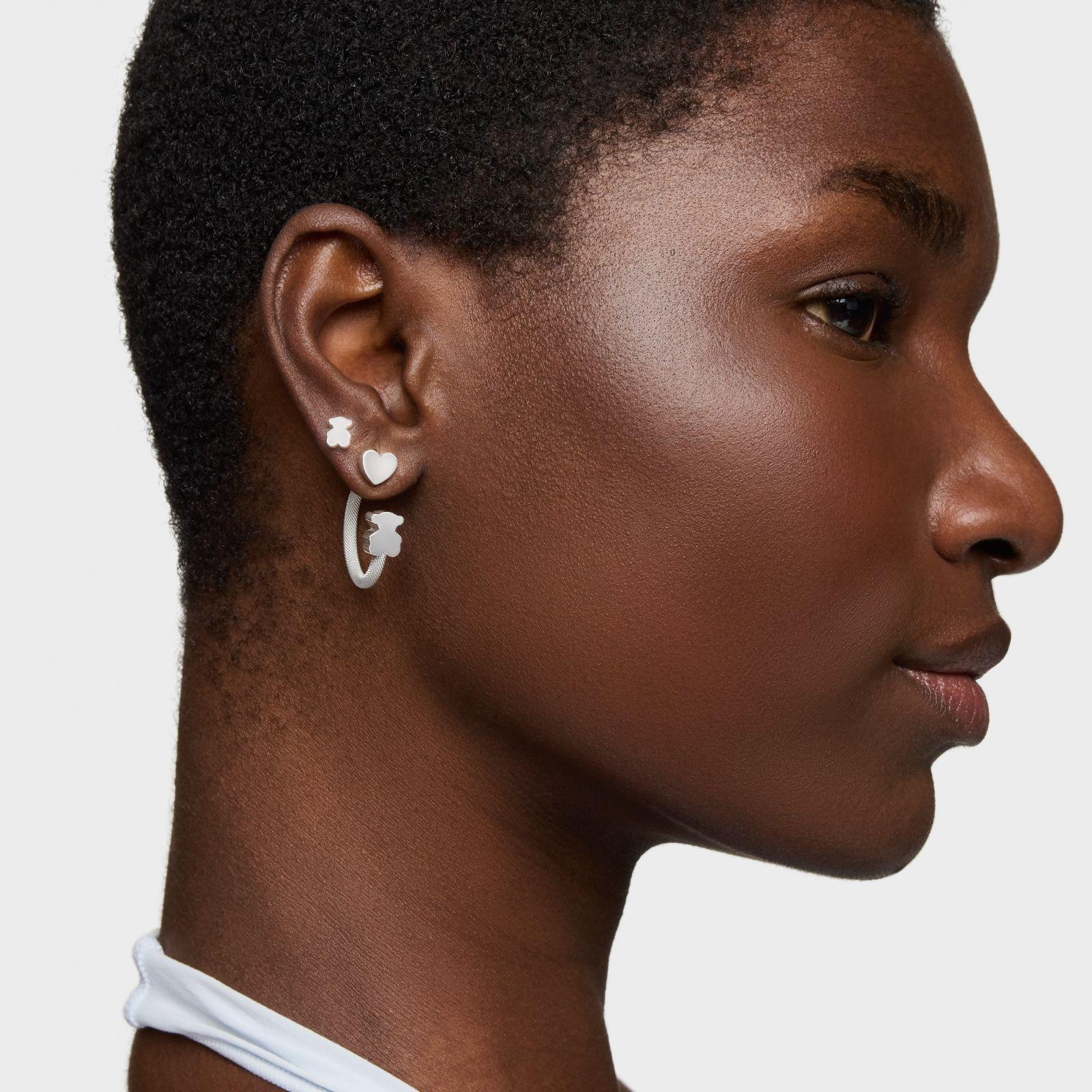 Aros aro de plata y motivos Icon Mesh-4