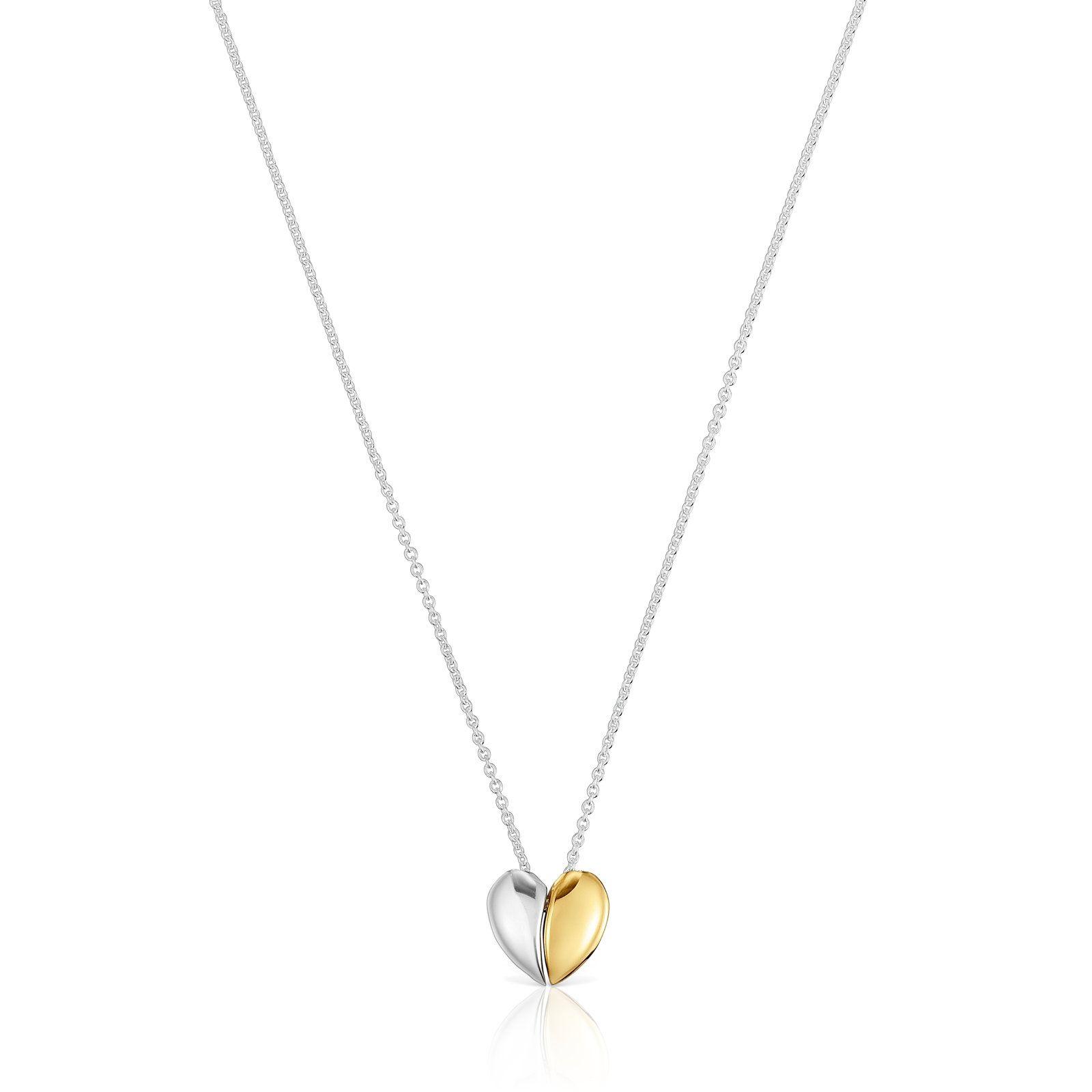Collar corto doble corazón bicolor My Other Half-0