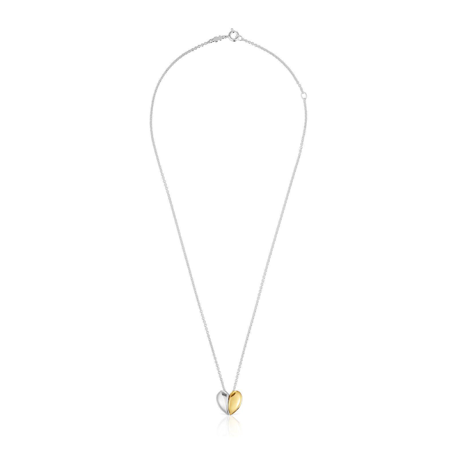 Collar corto doble corazón bicolor My Other Half-1