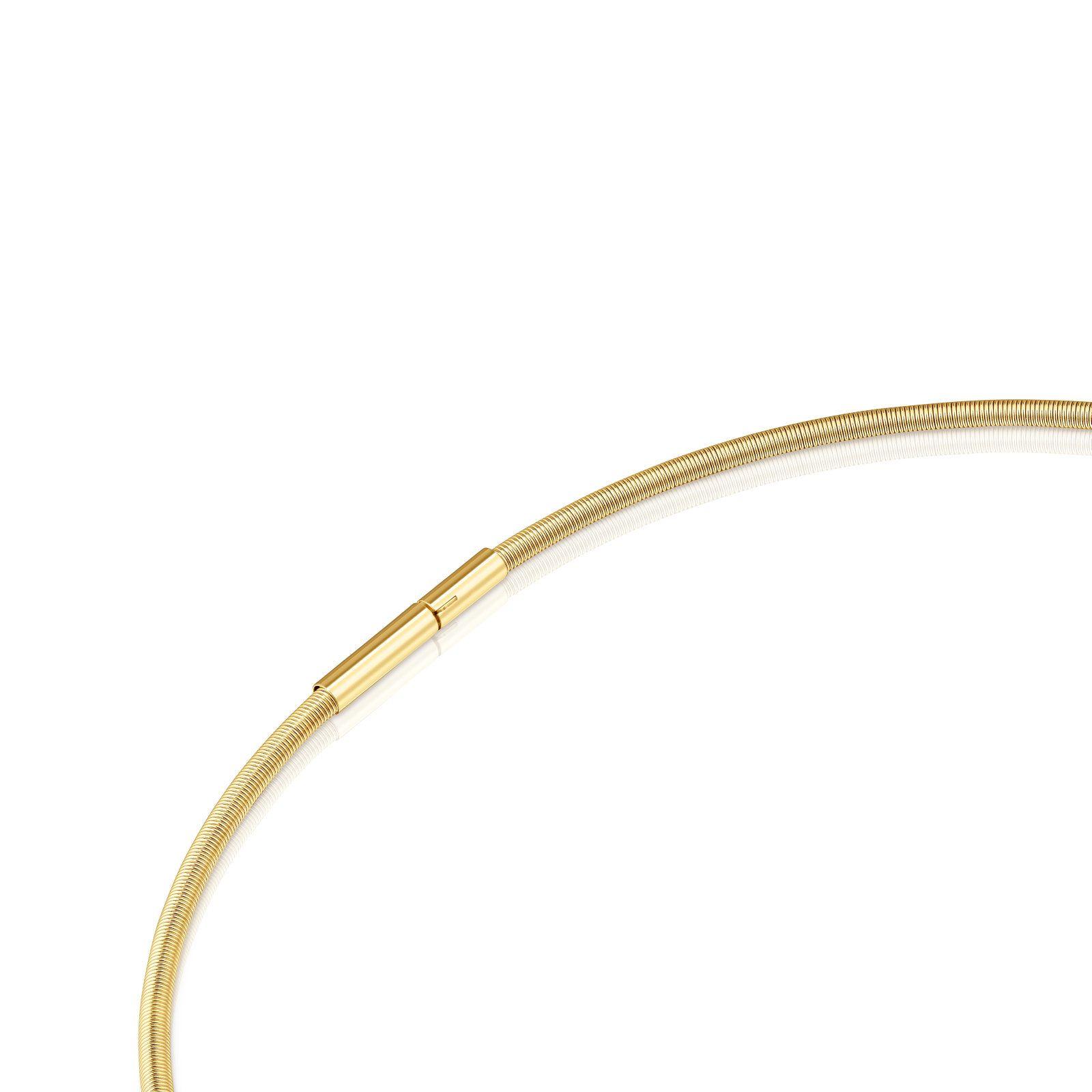 Collar de acero IP dorado 4 mm Mesh Tube-1