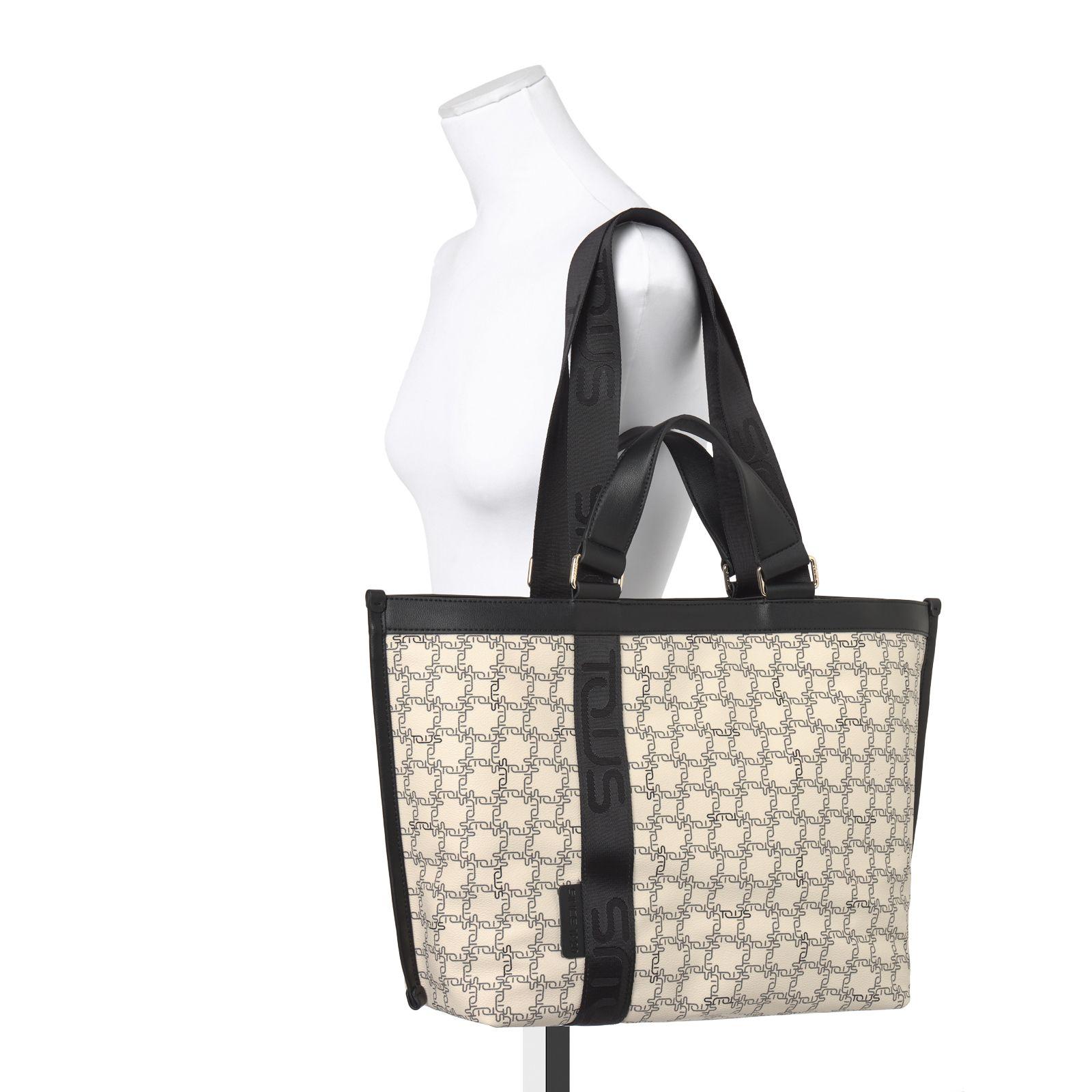 Capazo Logogram beige-negro Tous-3
