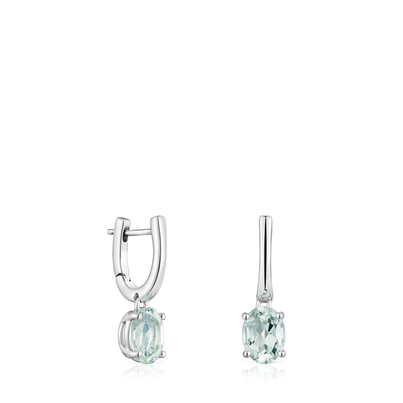 Aros de plata y prasiolita Basic Colors-0