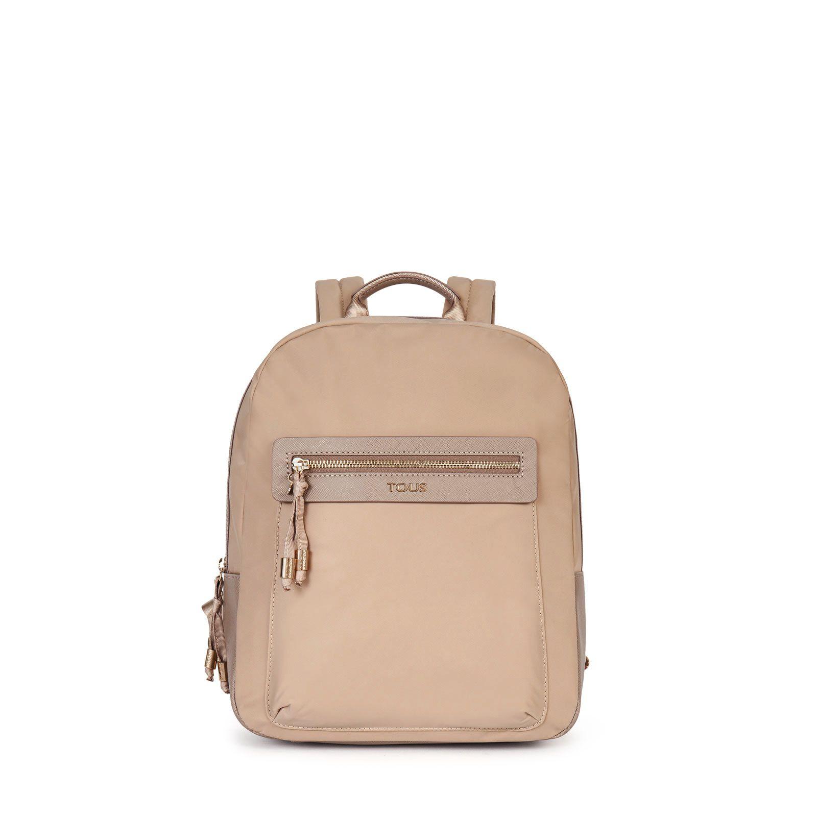 Mochila Brunock Chain de Lona en color topo Tous-0
